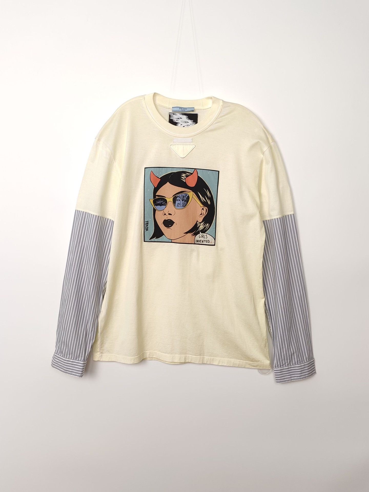 Prada Prada Comic Graphic Long Sleeve T-Shirt XS Size XS / US 0-2 / IT 36-38 - 2 Thumbnail