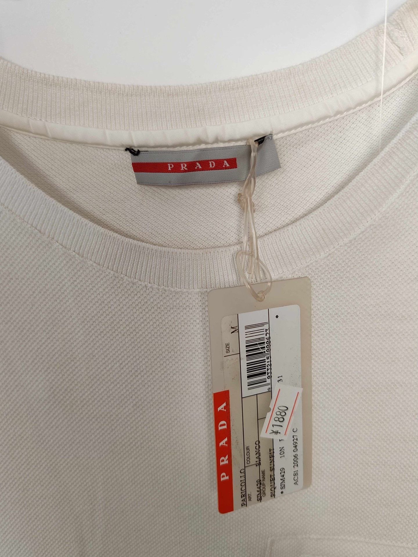 Prada Prada Zip Pocket Pique T-Shirt Size M Size US M / EU 48-50 / 2 - 4 Thumbnail