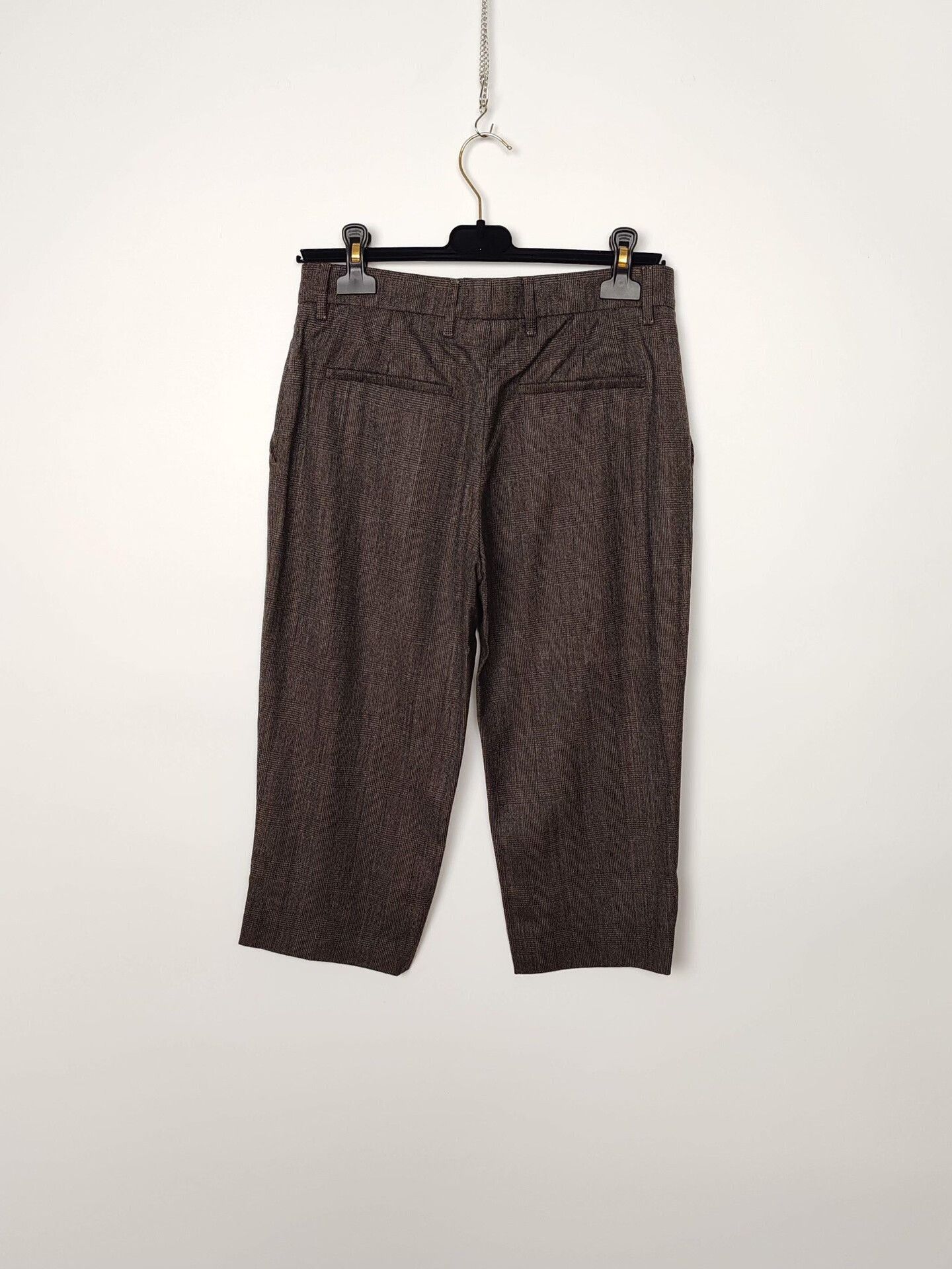 Prada Prada Brown Wool Plaid Pants Size IT 40 Size 27" / US 4 / IT 40 - 3 Thumbnail