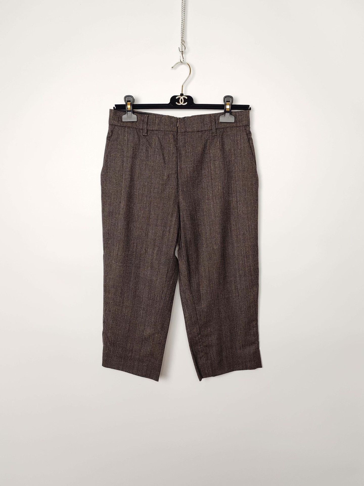 Prada Prada Brown Wool Plaid Pants Size IT 40 Size 27" / US 4 / IT 40 - 2 Thumbnail