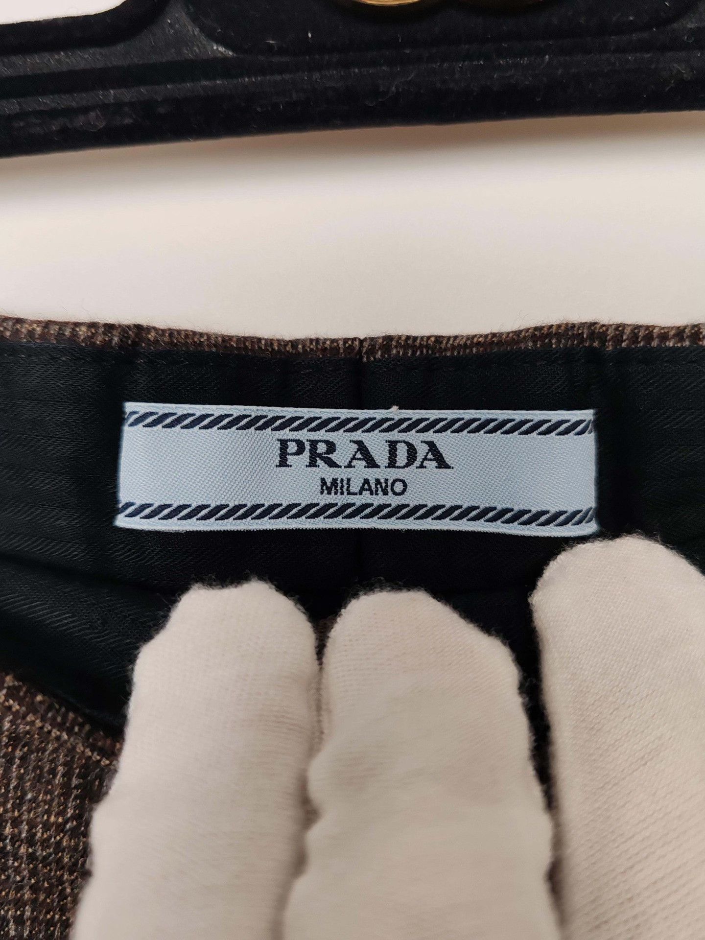 Prada Prada Brown Wool Plaid Pants Size IT 40 Size 27" / US 4 / IT 40 - 4 Thumbnail