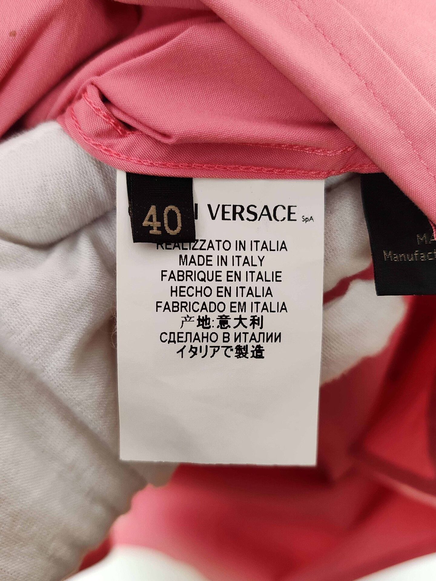 Versace Versace Pink Medusa Logo Shirt Size M Size US M / EU 48-50 / 2 - 6 Thumbnail