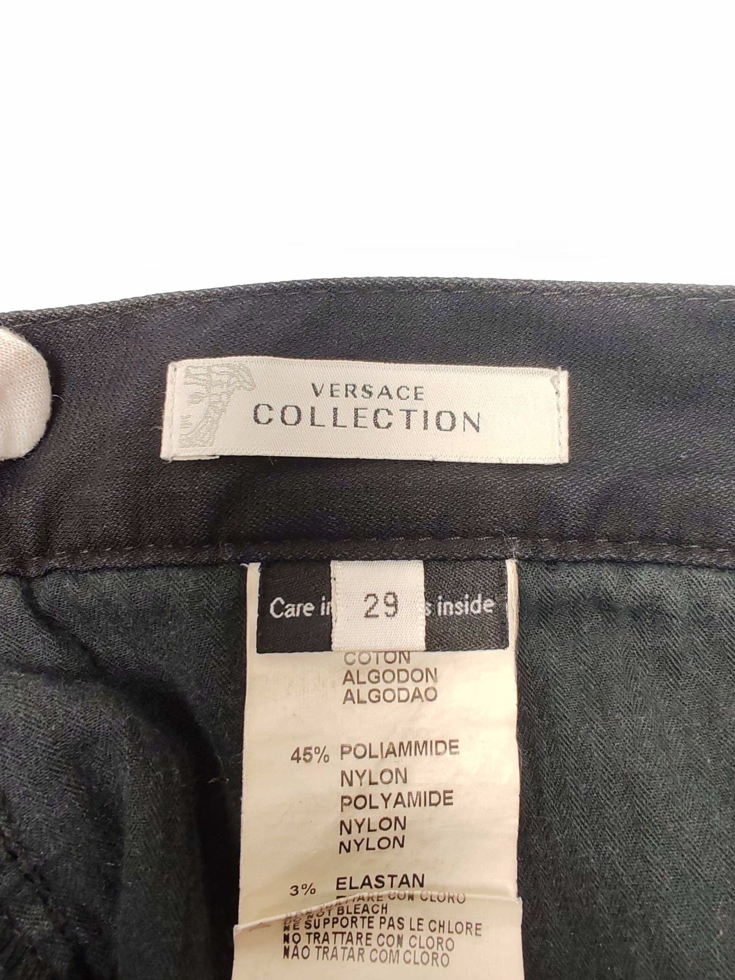 Versace Versace Collection Leather Trim Casual Pants Size 29 Size US 29 - 4 Thumbnail