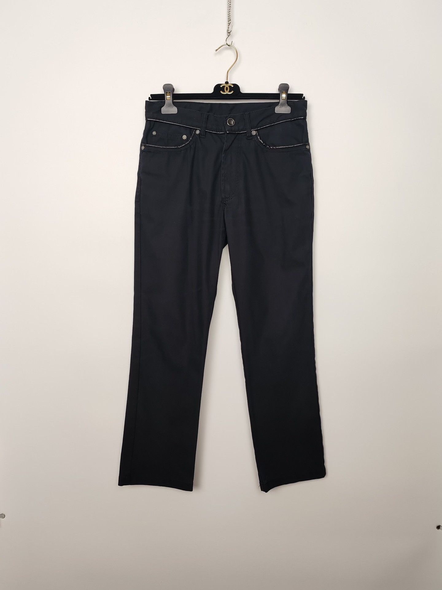 Versace Versace Collection Leather Trim Casual Pants Size 29 Size US 29 - 2 Thumbnail