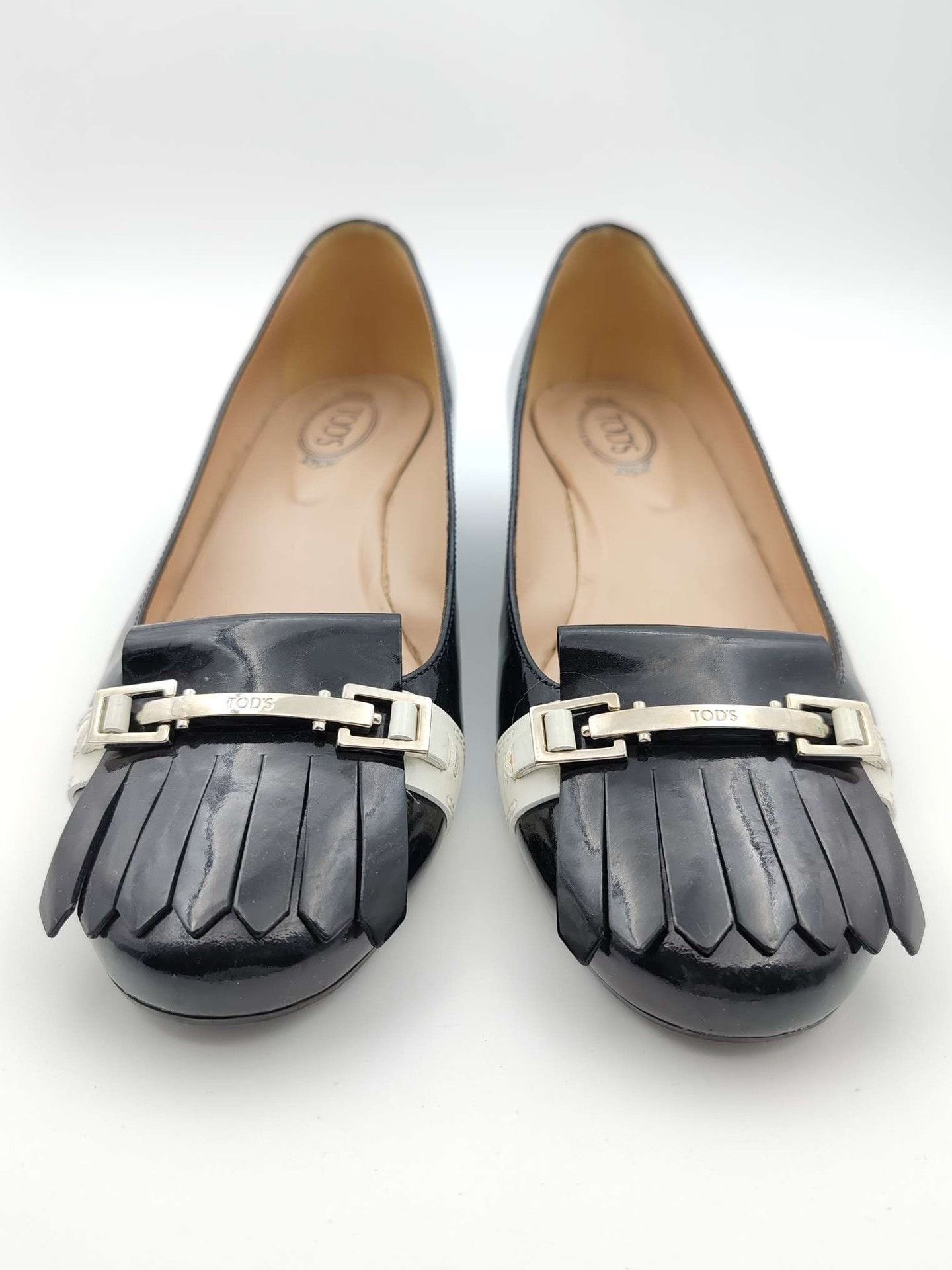 Tod's Tod's Tasselled Patent Block Heel Pumps Size 38 Size US 8 / IT 38 - 3 Thumbnail