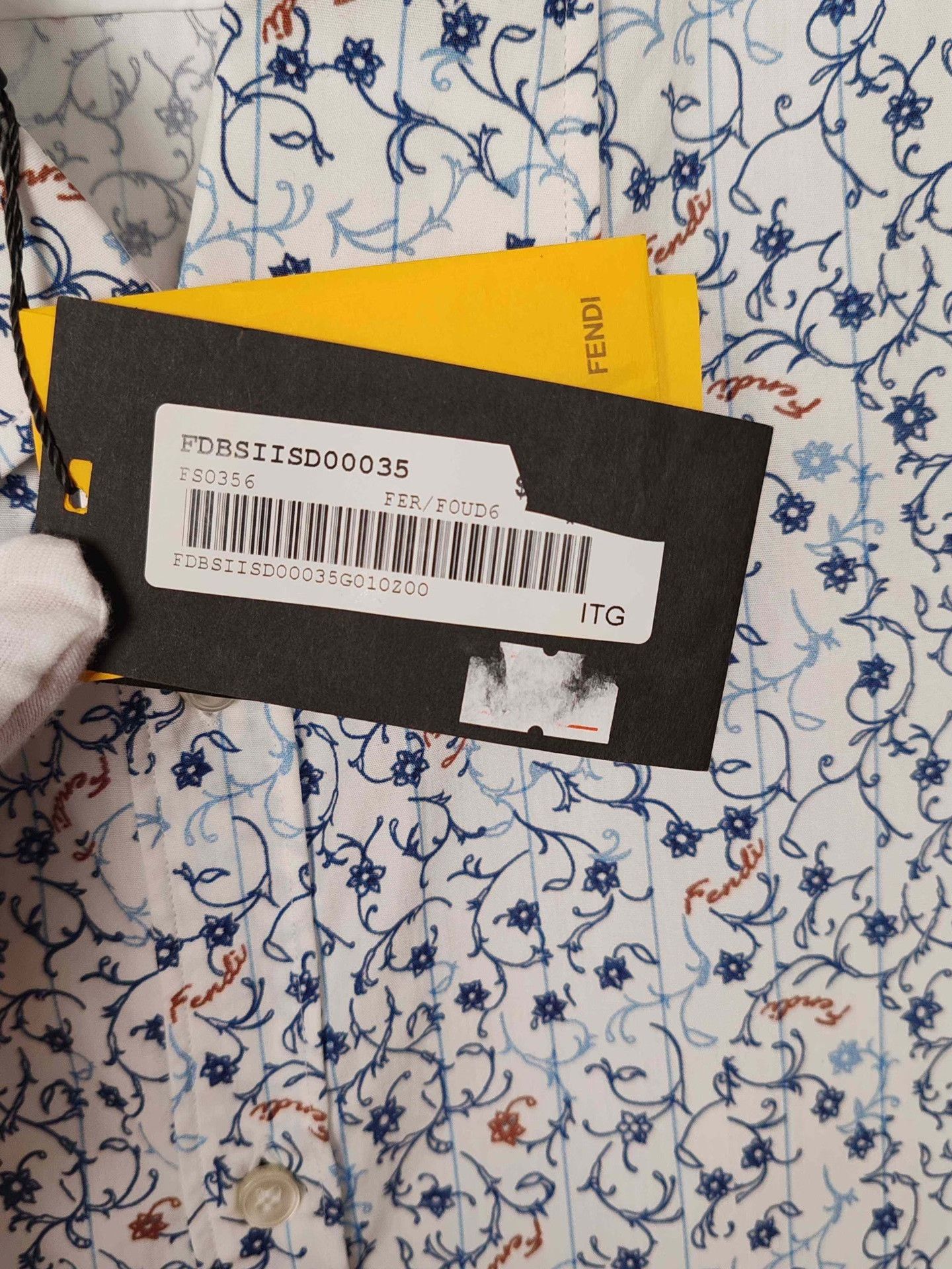 Fendi Fendi Floral Logo Print Button Up Shirt Size L Size US L / EU 52-54 / 3 - 6 Thumbnail