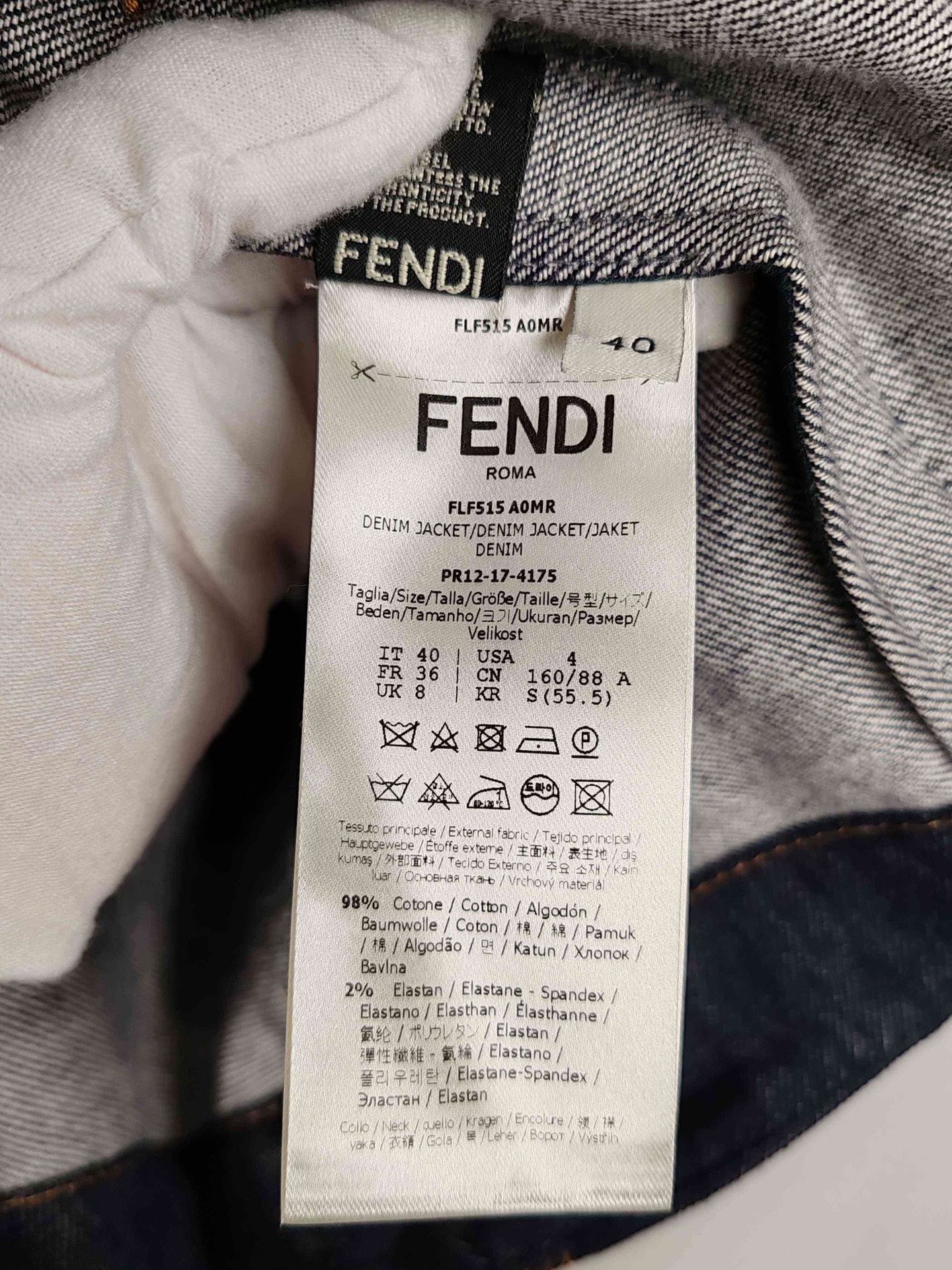 Fendi Fendi Denim Jacket Size 40 Size S / US 4 / IT 40 - 7 Thumbnail