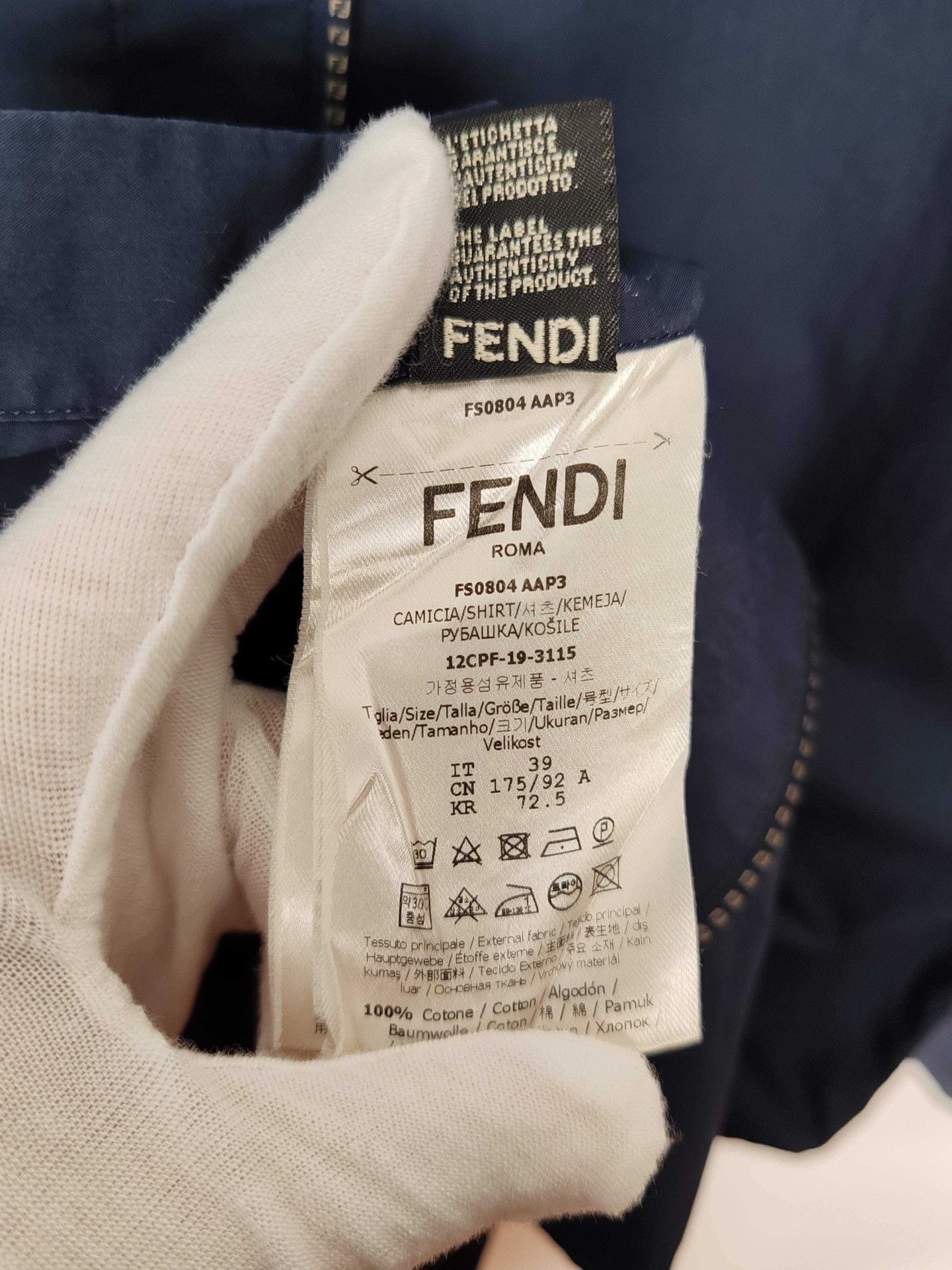 Fendi Fendi Logo Tape Button Up Shirt Size M Size US M / EU 48-50 / 2 - 6 Thumbnail