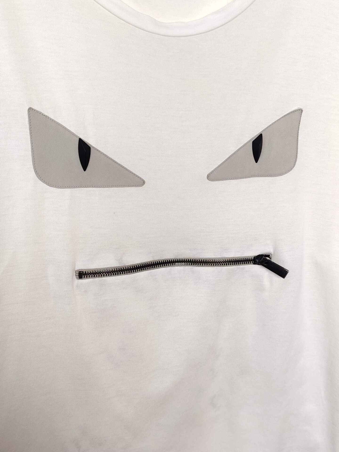 Fendi Fendi Monster Eyes Zip T-Shirt Size M Size US M / EU 48-50 / 2 - 5 Thumbnail