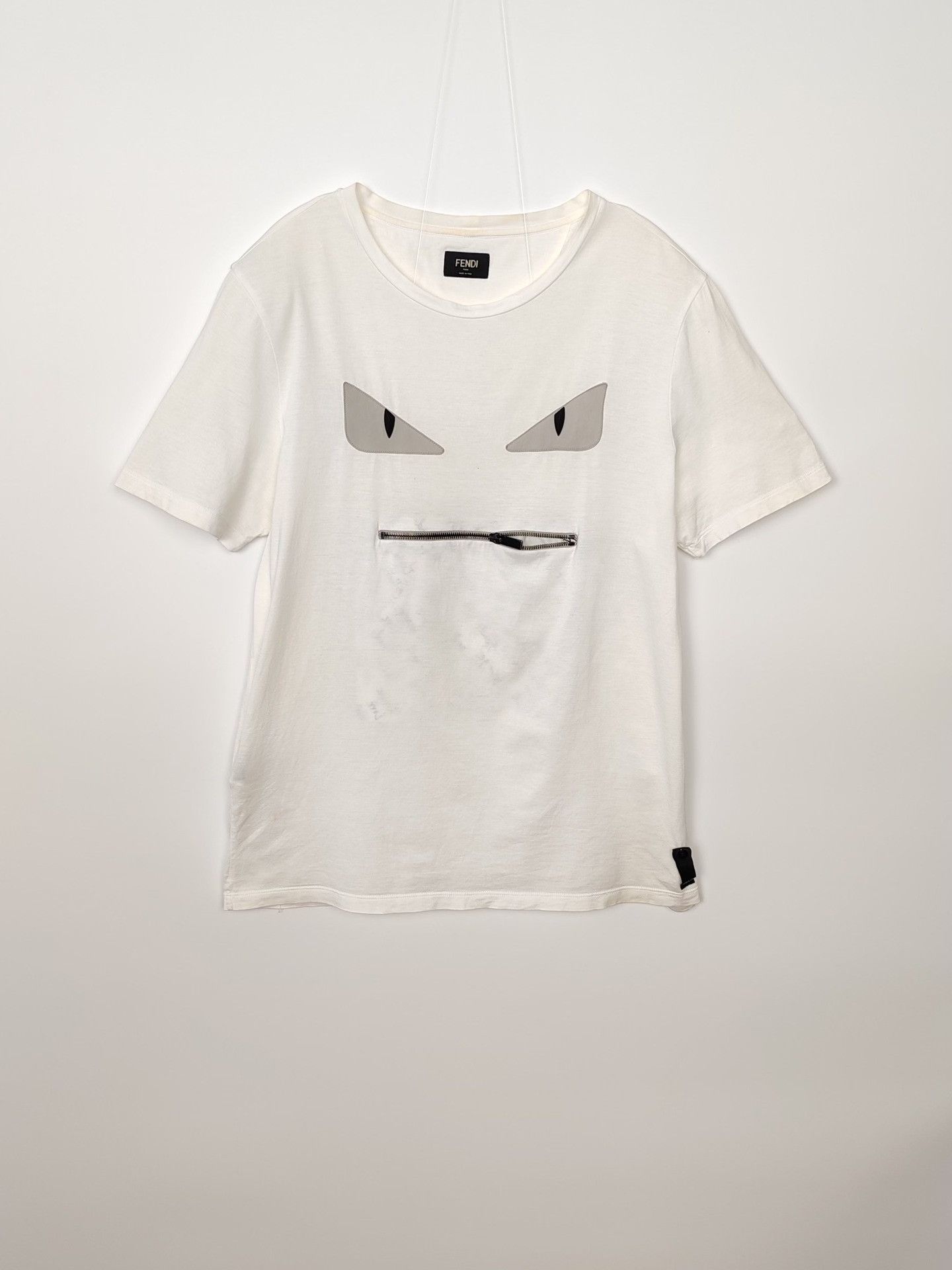 Fendi Fendi Monster Eyes Zip T-Shirt Size M Size US M / EU 48-50 / 2 - 2 Thumbnail