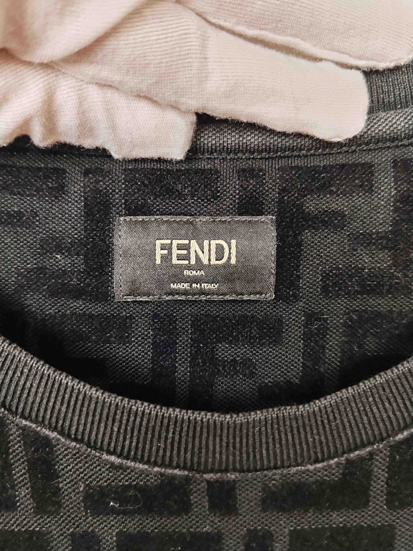Fendi Fendi FF Monogram Velvet Short Sleeve T-Shirt Size XL Size US XL / EU 56 / 4 - 4 Thumbnail