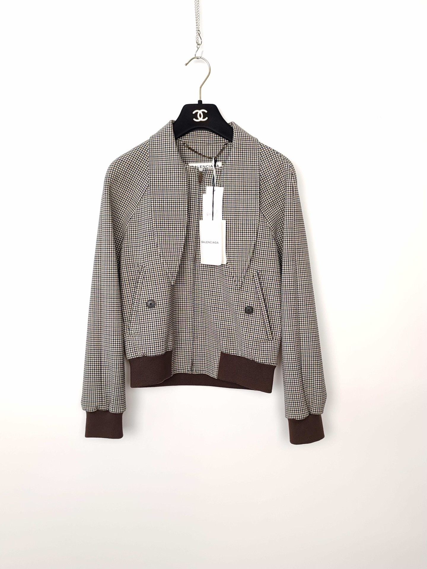 Balenciaga Balenciaga Plaid Wool Jacket Size 36 Size XS / US 0-2 / IT 36-38 - 2 Thumbnail