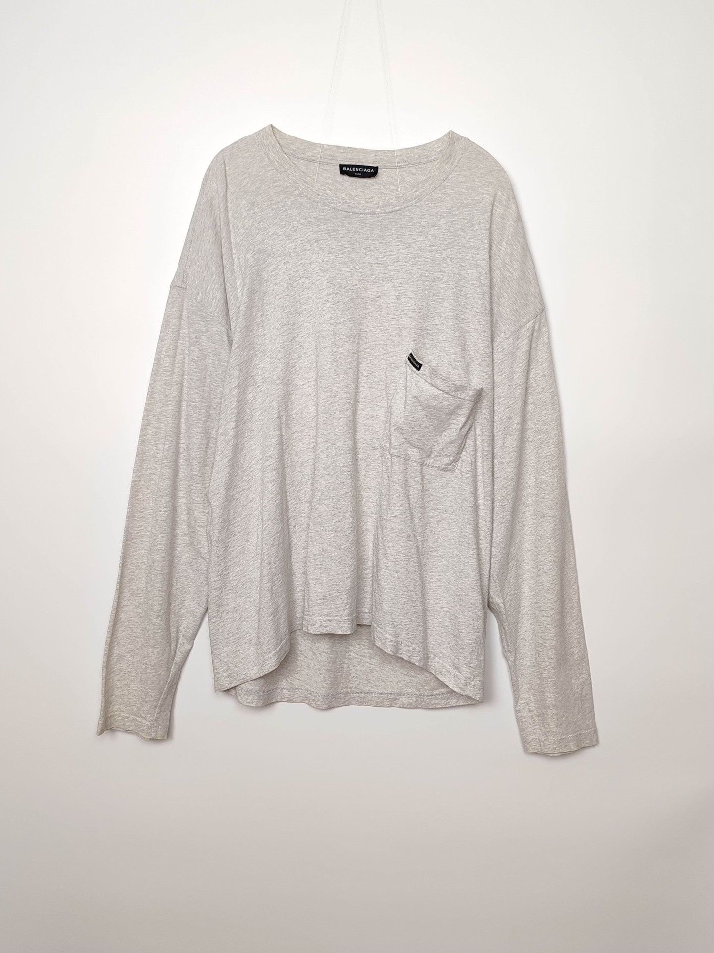 Balenciaga Balenciaga Logo Pocket Long Sleeve T-Shirt Size S Size US S / EU 44-46 / 1 - 2 Thumbnail