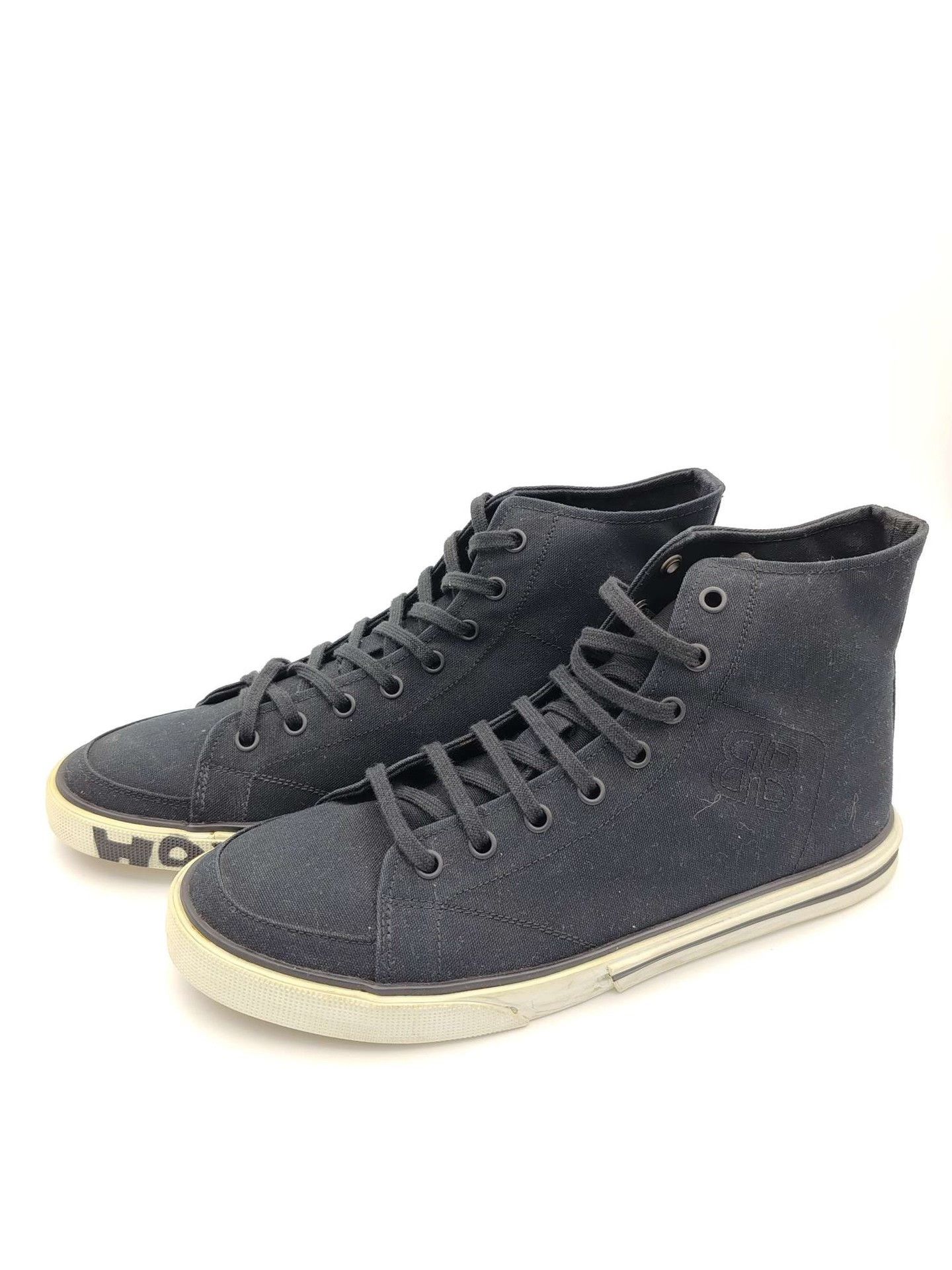 Balenciaga Balenciaga Logo Canvas Hi-Top Sneakers Size US 7 Size US 7 / EU 40 - 2 Thumbnail