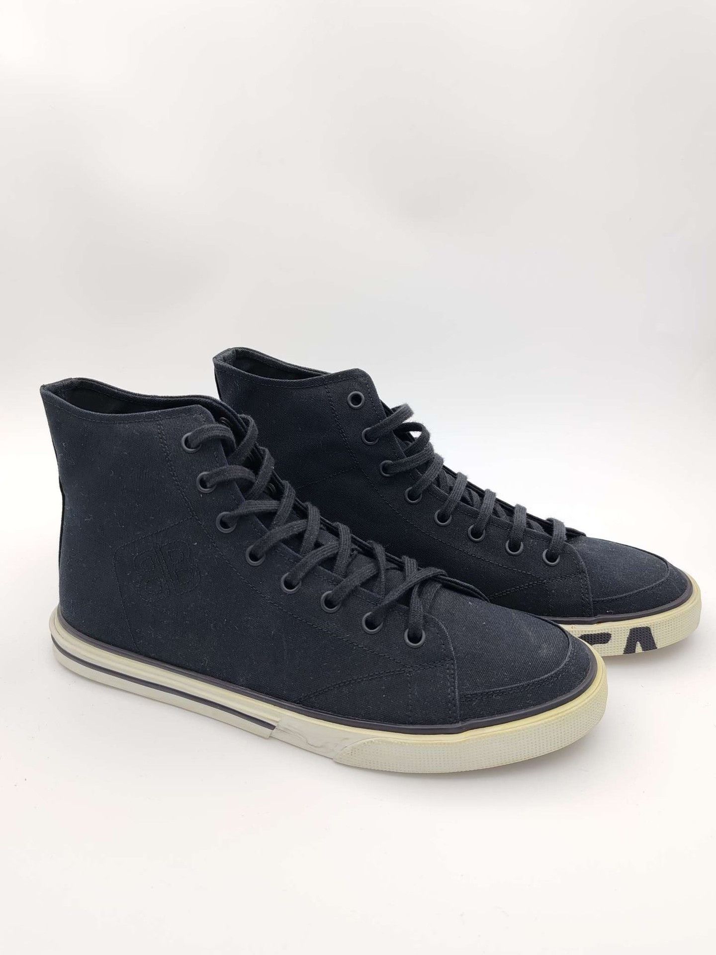 Balenciaga Balenciaga Logo Canvas Hi-Top Sneakers Size US 7 Size US 7 / EU 40 - 4 Thumbnail