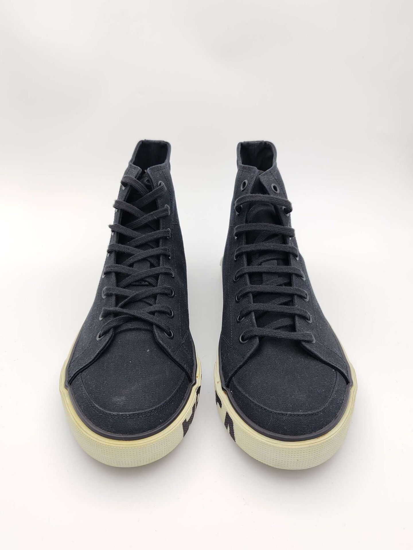 Balenciaga Balenciaga Logo Canvas Hi-Top Sneakers Size US 7 Size US 7 / EU 40 - 3 Thumbnail