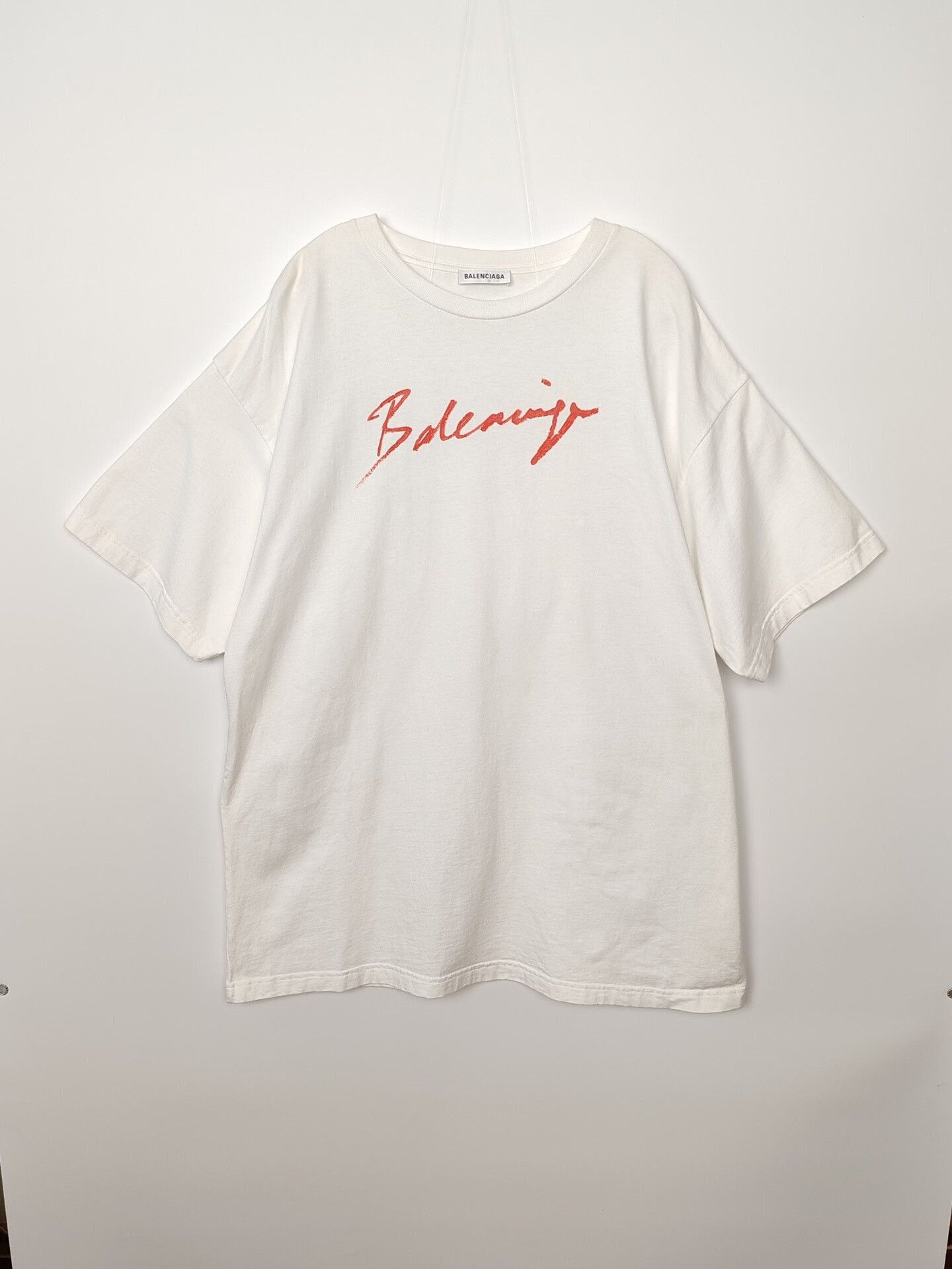 Balenciaga Balenciaga Red Script Logo T-Shirt Size S Size US S / EU 44-46 / 1 - 2 Thumbnail