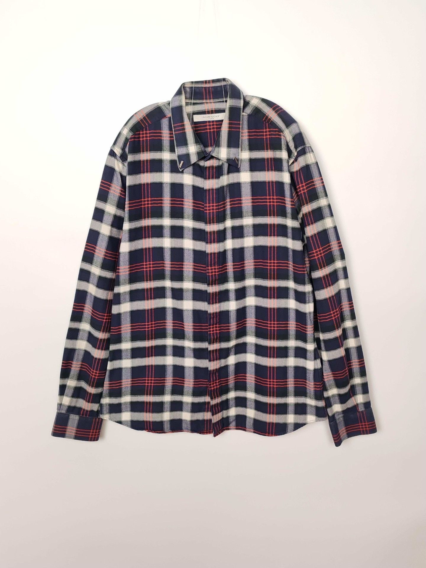 Givenchy Givenchy Plaid Flannel Shirt Size L Size US L / EU 52-54 / 3 - 2 Thumbnail