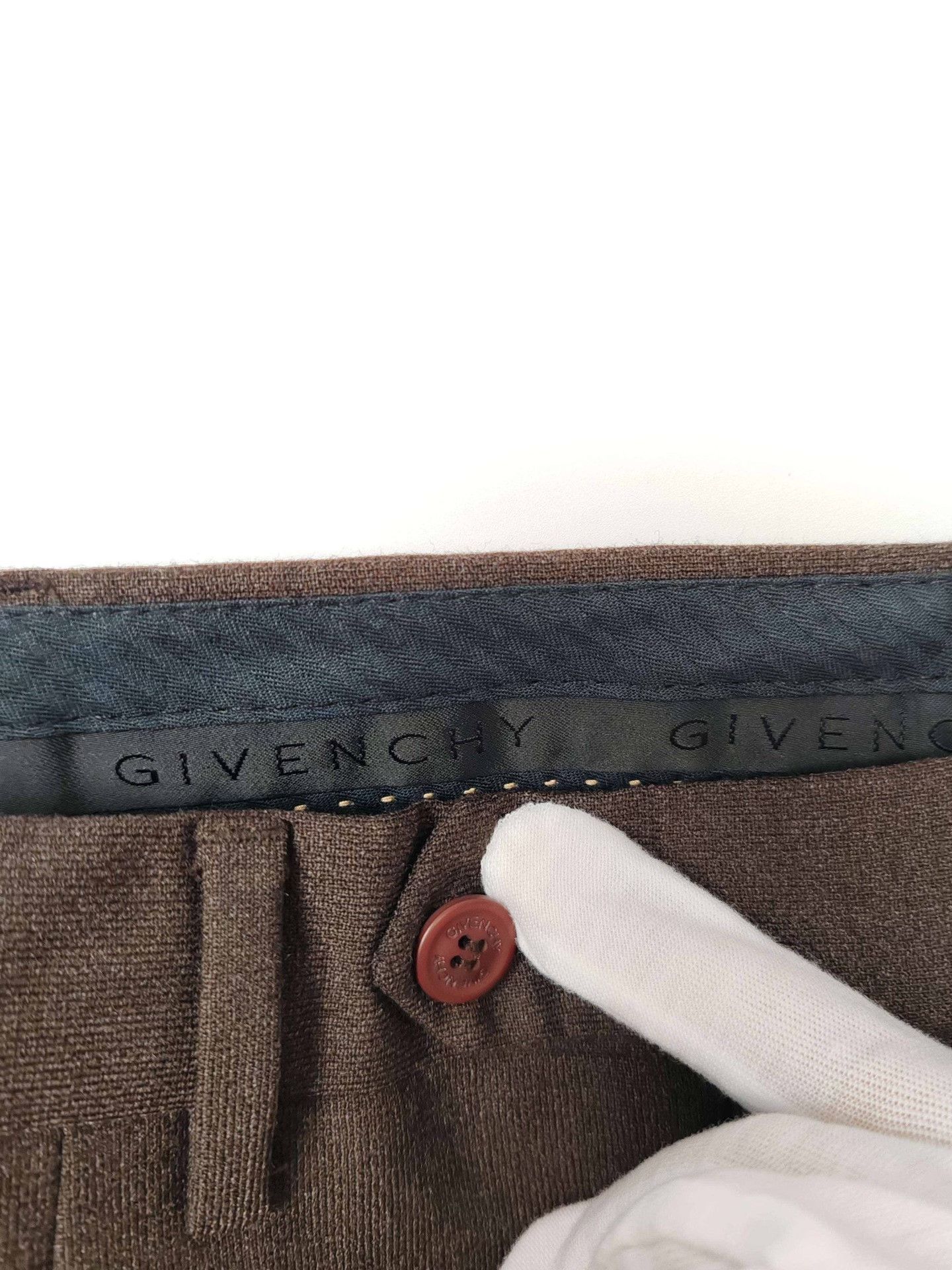 Givenchy Givenchy Brown Wool Formal Trousers Size 28 Size 34R - 7 Thumbnail