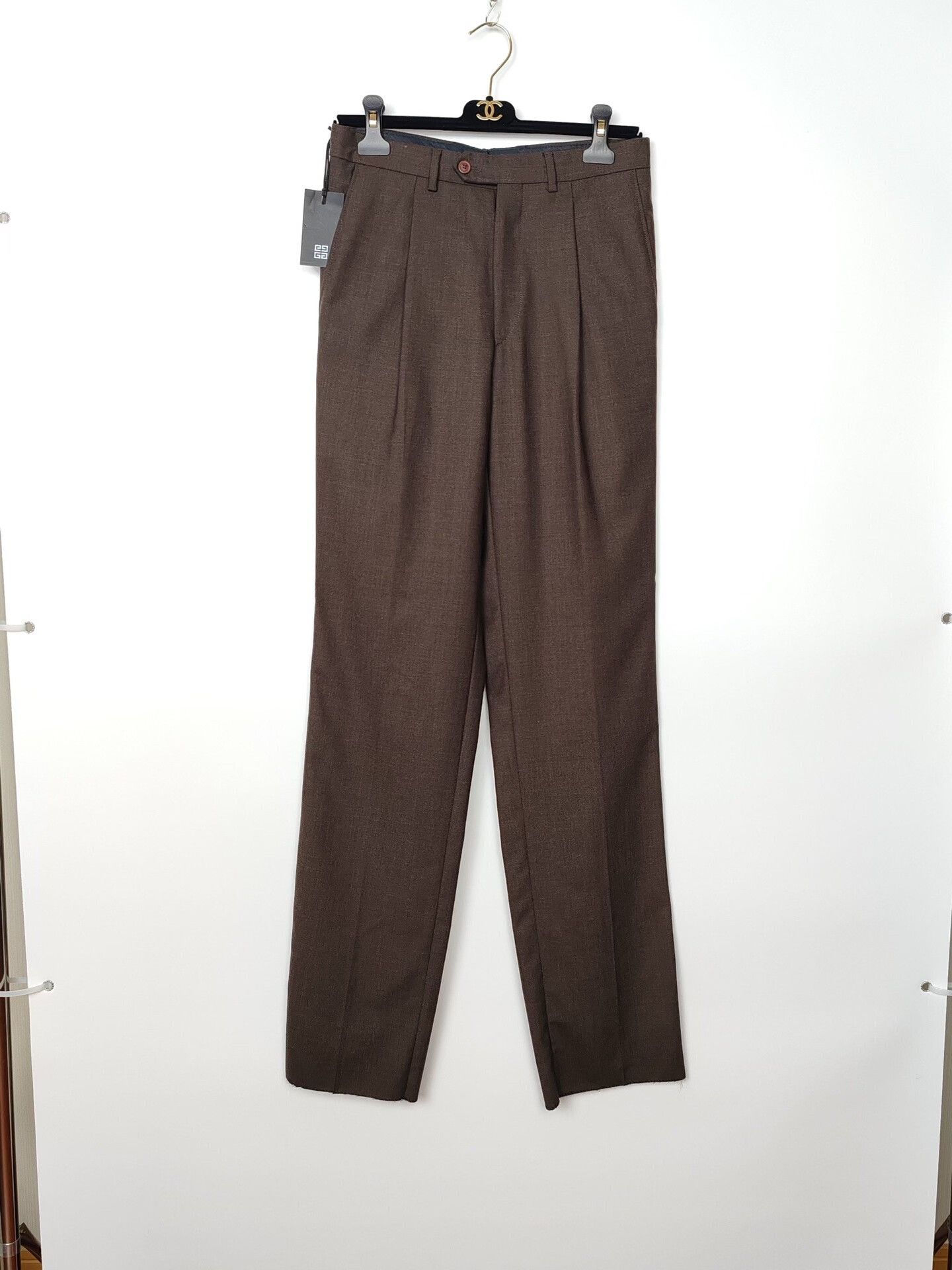 Givenchy Givenchy Brown Wool Formal Trousers Size 28 Size 34R - 2 Thumbnail