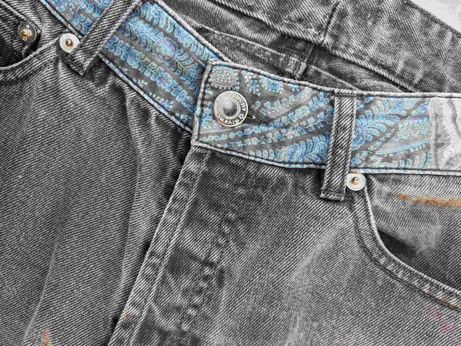 Givenchy Givenchy Paisley Detail Denim Jeans US 33 Size US 33 - 4 Thumbnail