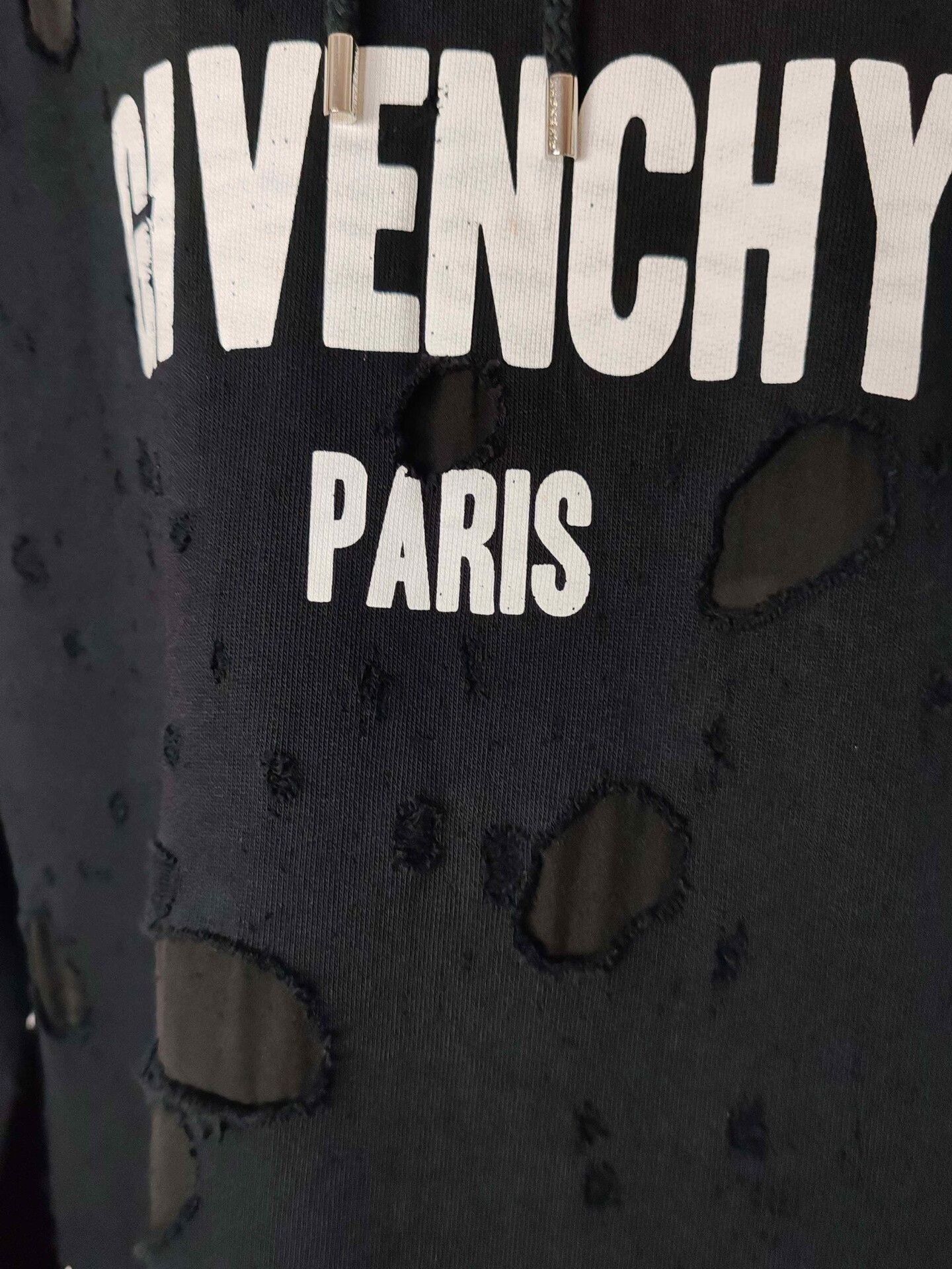 Givenchy Givenchy Distressed Logo Hoodie Size XS Size US XS / EU 42 / 0 - 7 Thumbnail