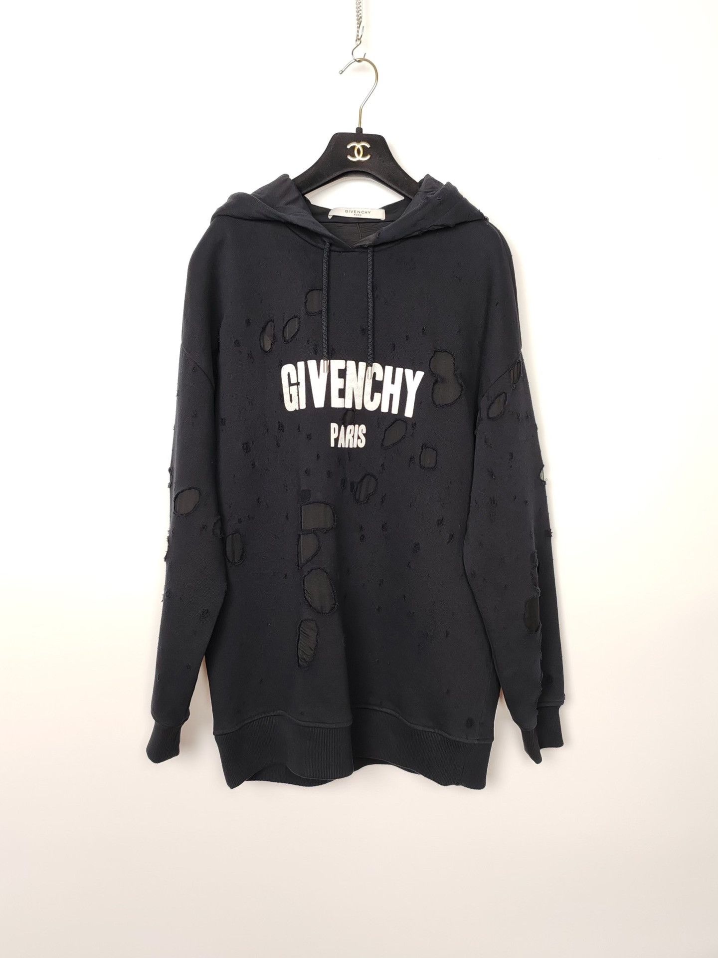Givenchy Givenchy Distressed Logo Hoodie Size XS Size US XS / EU 42 / 0 - 2 Thumbnail