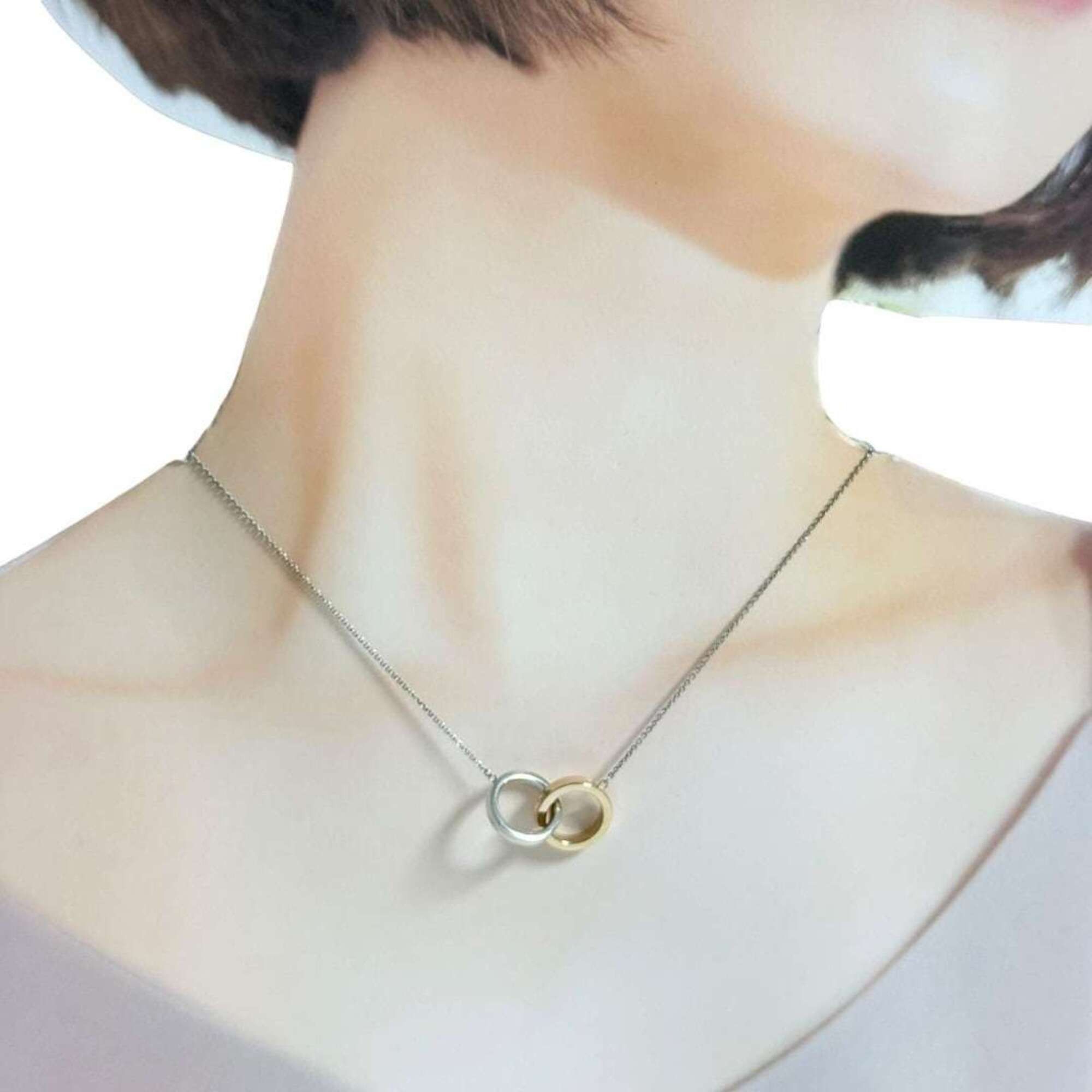 Tiffany & Co. Tiffany & Co. Interlocking Circle Pendant Necklace, 18K 925 Size ONE SIZE - 9 Thumbnail