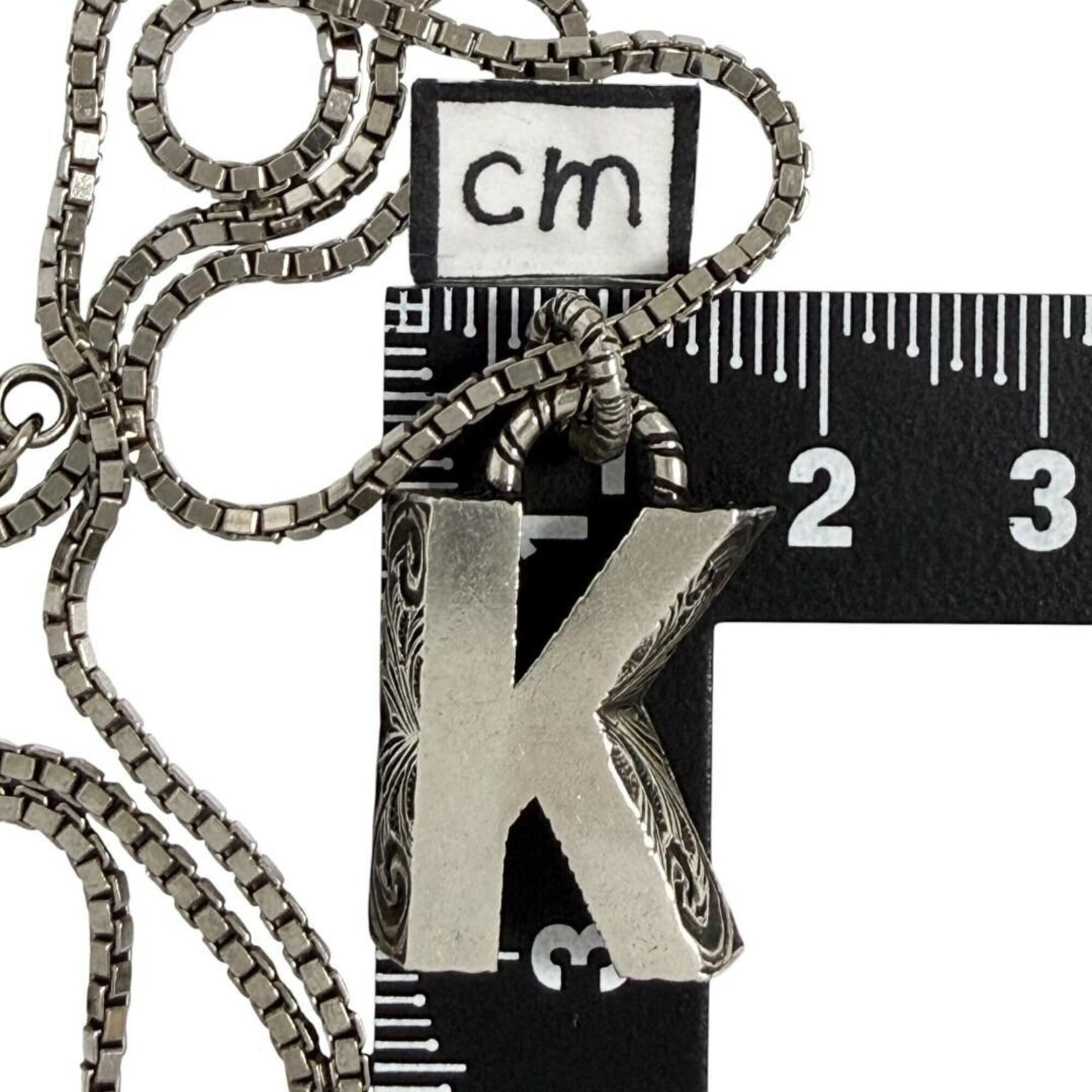 Gucci Gucci Unisex Alphabet Pendant Necklace, Initial K, Silver Size ONE SIZE - 8 Thumbnail