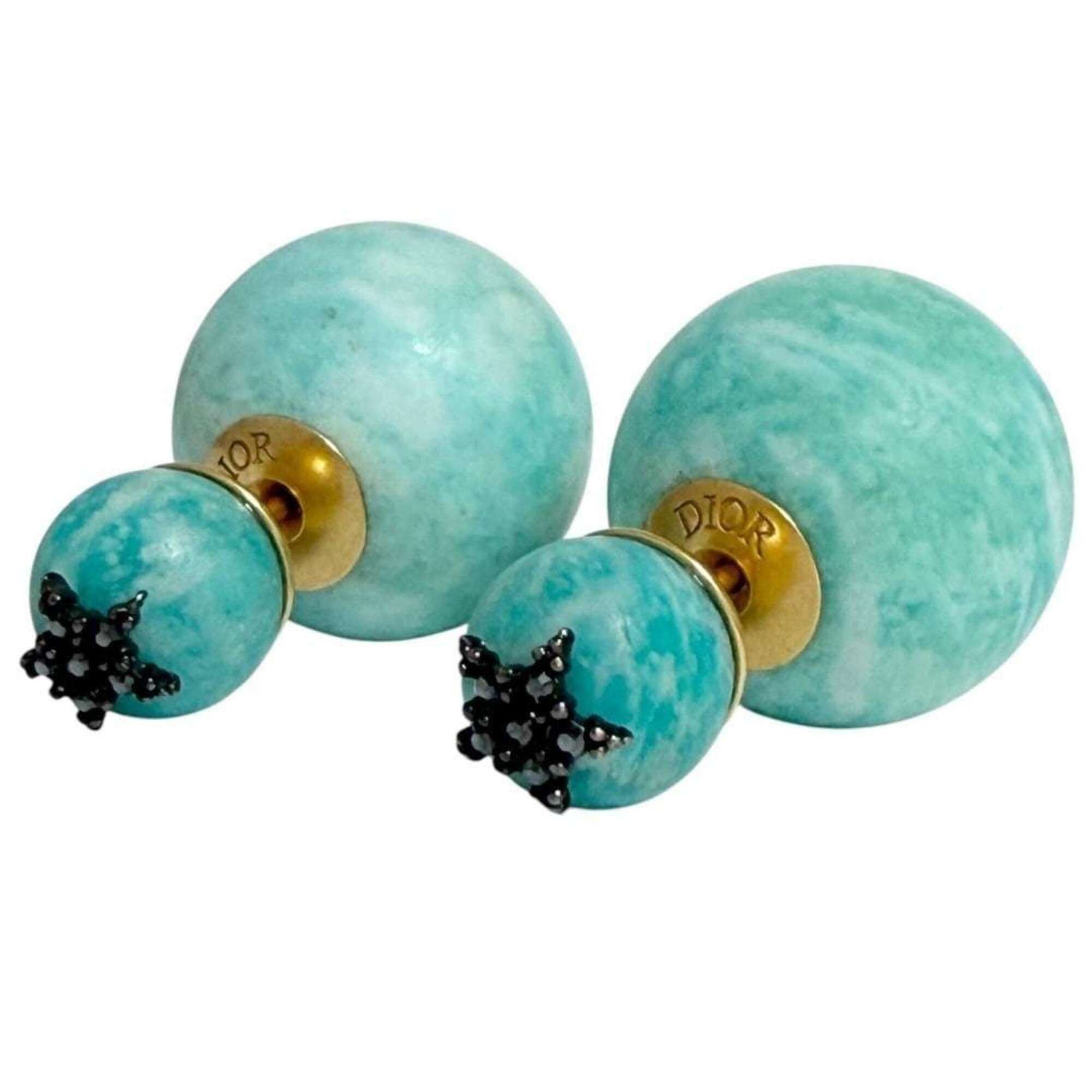 Dior Christian Dior Dior Women's Tribal Earrings, Turquoise Blue Size ONE SIZE - 2 Thumbnail