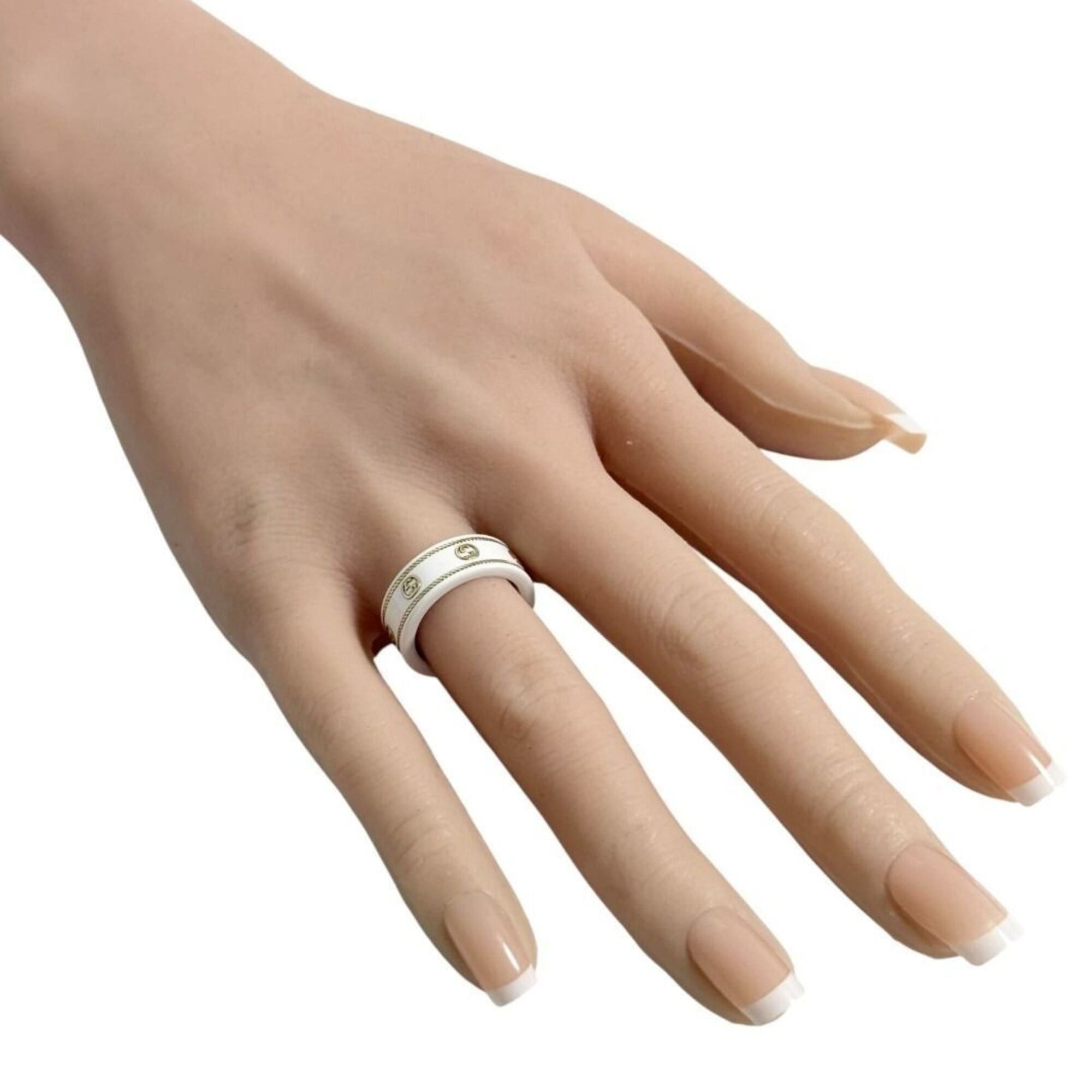 Gucci Gucci unisex interlocking G ring, 18K gold, size 10, pinky ring. Size ONE SIZE - 10 Thumbnail