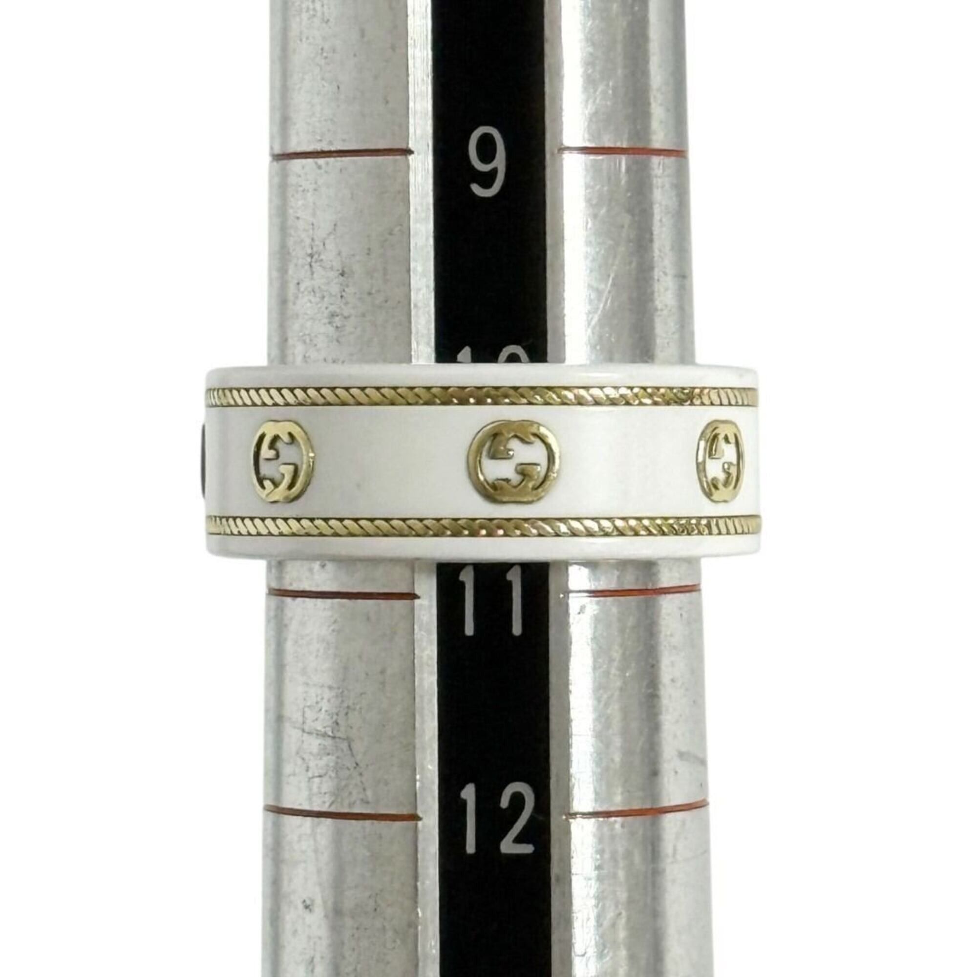 Gucci Gucci unisex interlocking G ring, 18K gold, size 10, pinky ring. Size ONE SIZE - 9 Thumbnail