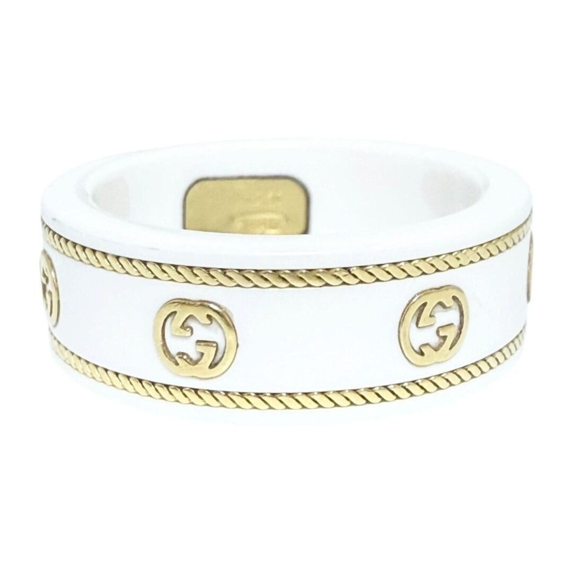 Gucci Gucci unisex interlocking G ring, 18K gold, size 10, pinky ring. Size ONE SIZE - 3 Thumbnail