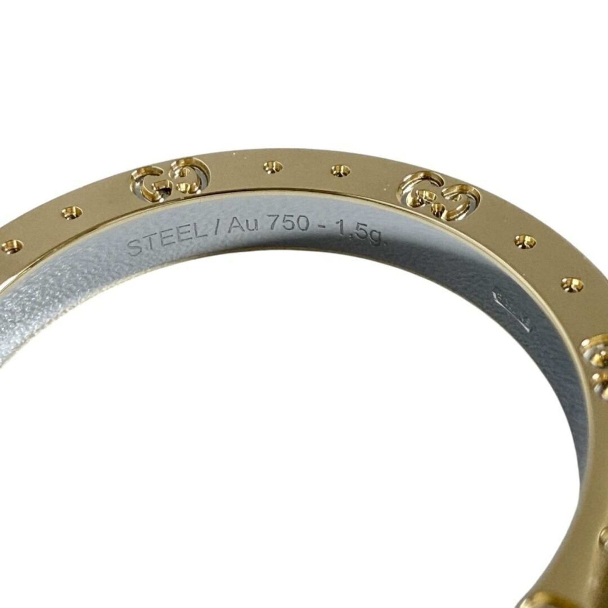 Gucci Gucci Men's Icon Ring, 18K Gold and Steel Combination, Size 20 Size ONE SIZE - 7 Thumbnail