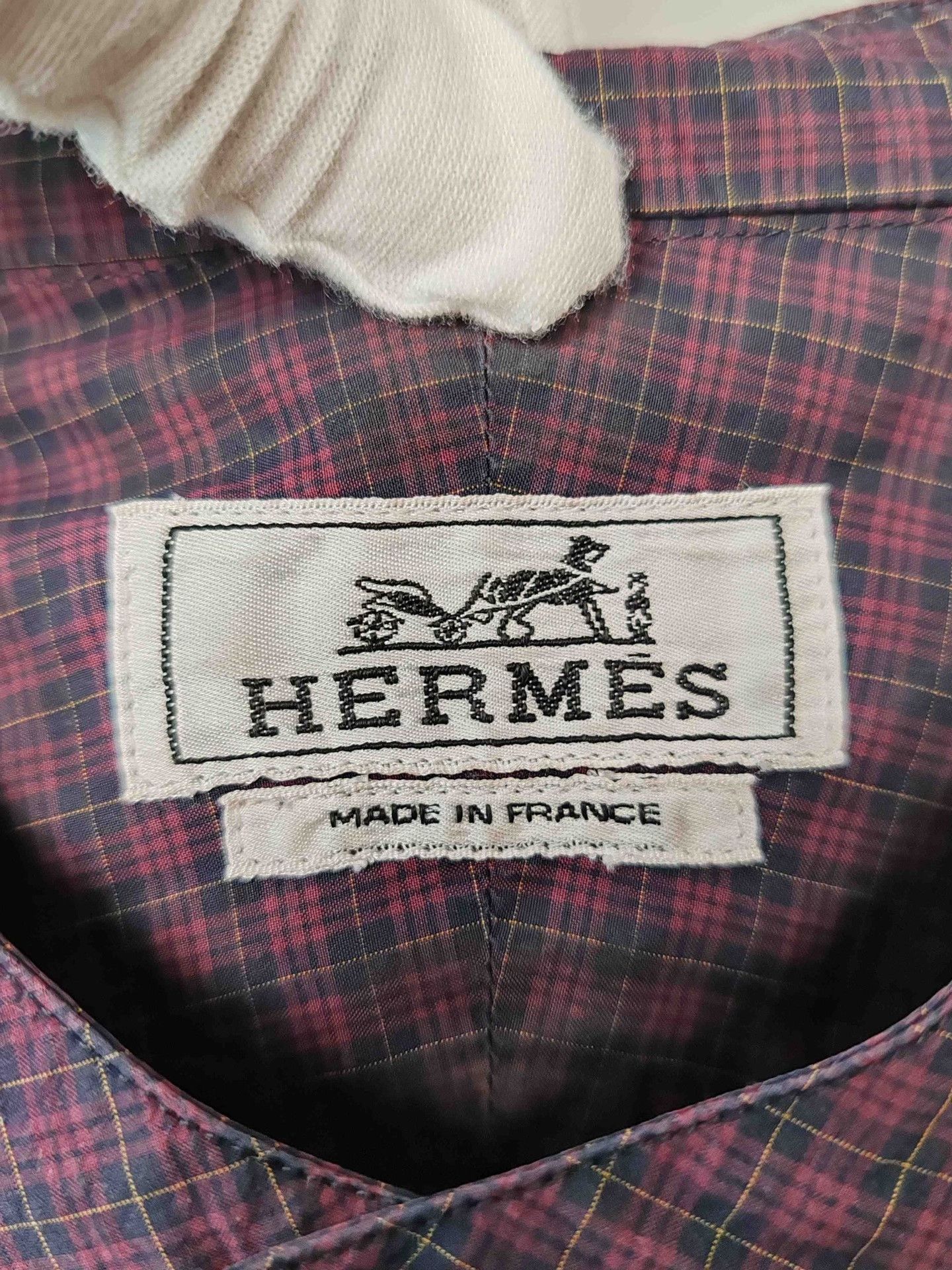 Hermes Hermes Plaid Button Up Shirt Size XL Size US XL / EU 56 / 4 - 4 Thumbnail