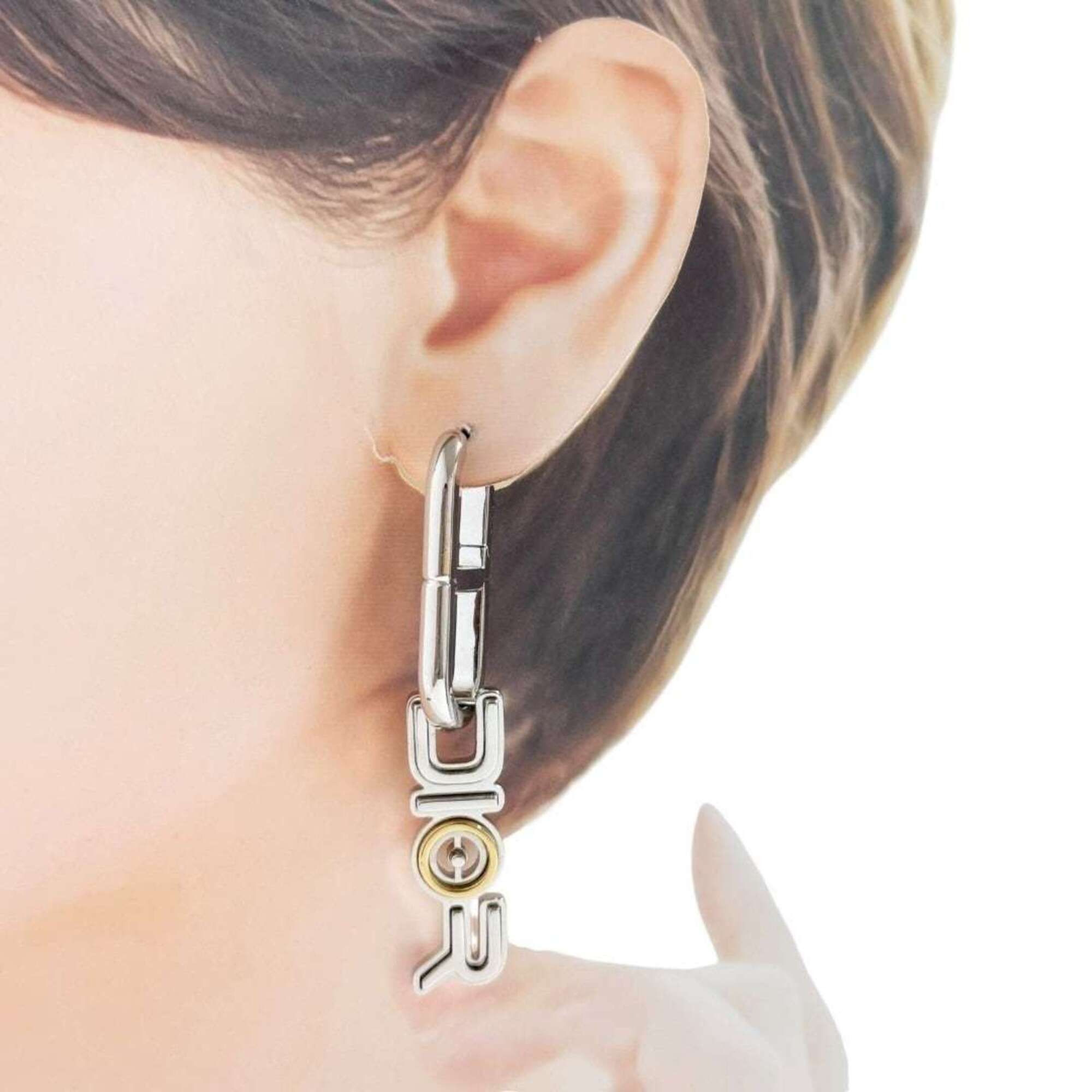 Dior Christian Dior Dior x Hajime Sorayama Men's Single Earring (One Ear Only) Logo Two-Tone Color Size ONE SIZE - 10 Thumbnail
