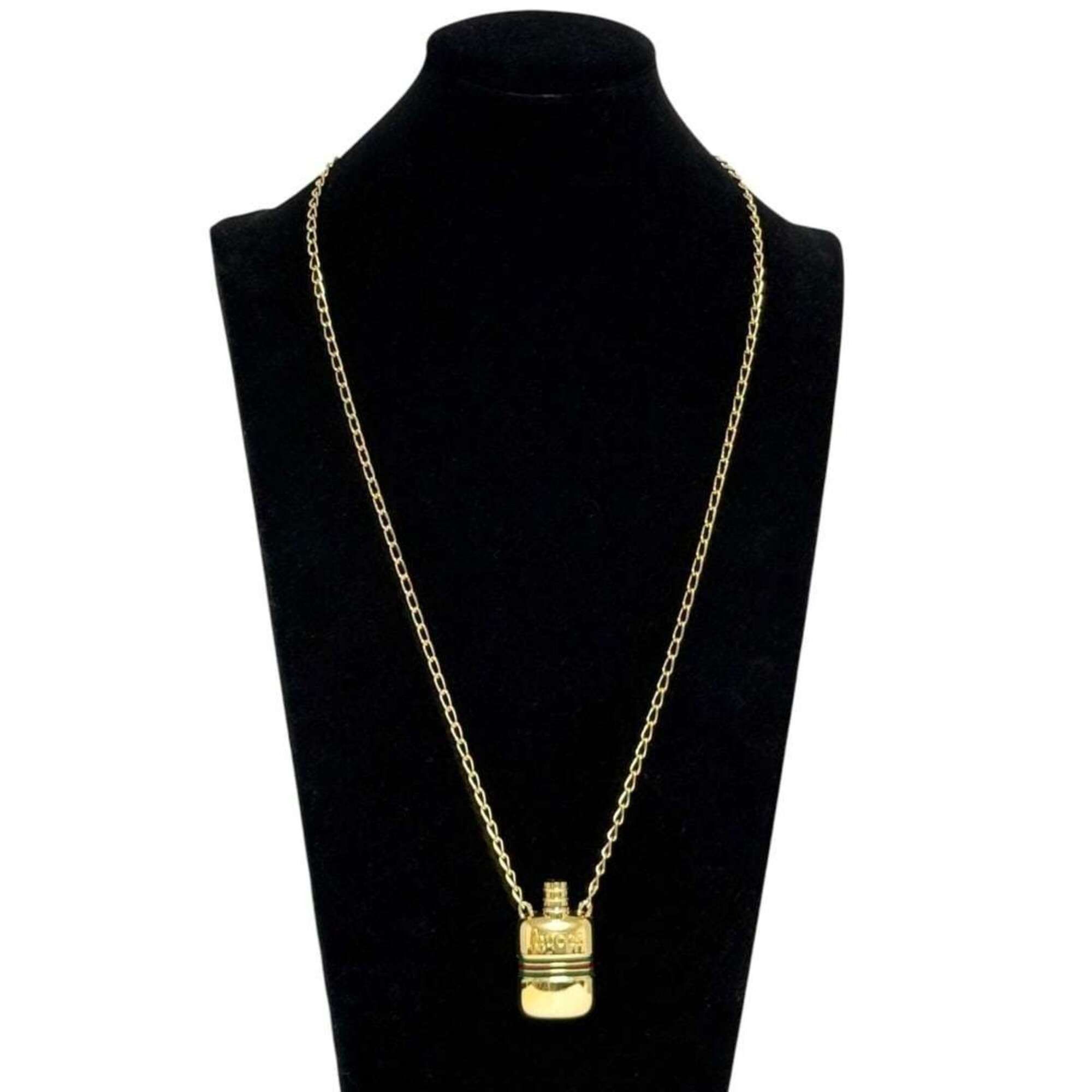 Gucci Gucci unisex pendant necklace, perfume bottle design, vintage. Size ONE SIZE - 9 Thumbnail