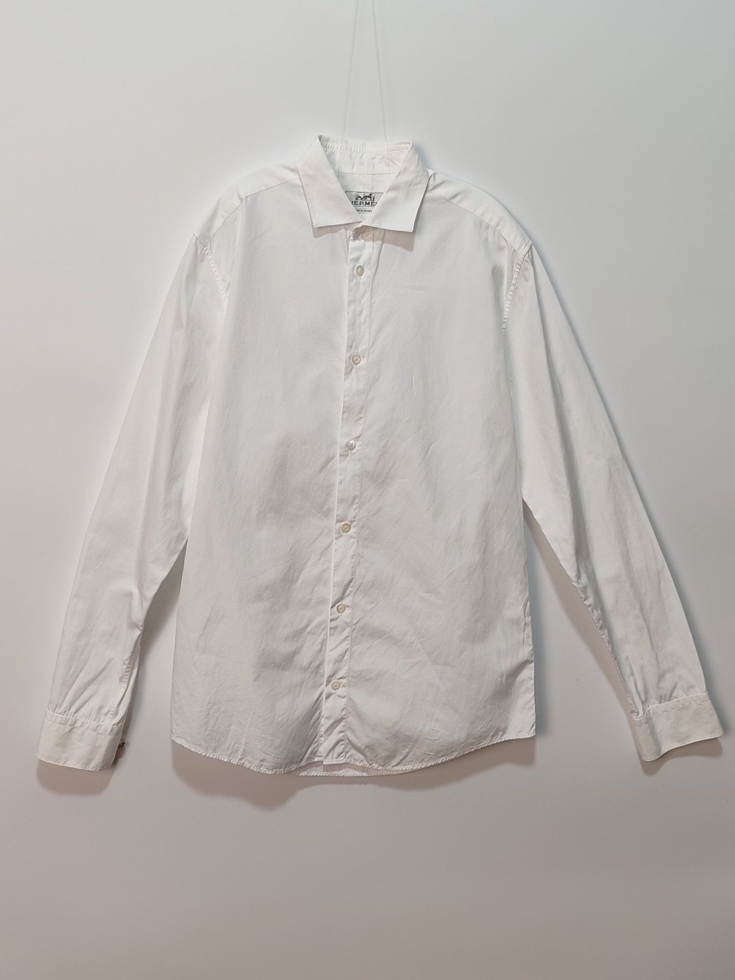 Hermes Hermes White Cotton Button Up Shirt Size S Size US S / EU 44-46 / 1 - 2 Thumbnail