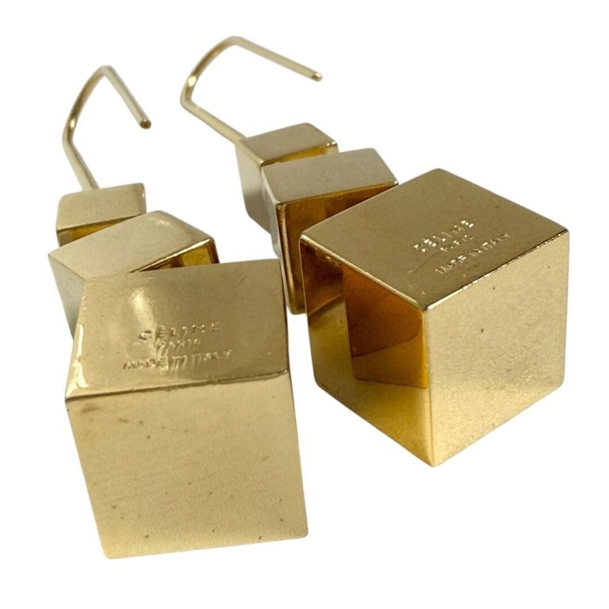 Celine Celine Women's Hook Drop Earrings Cube Square Phoebe Size ONE SIZE - 6 Thumbnail