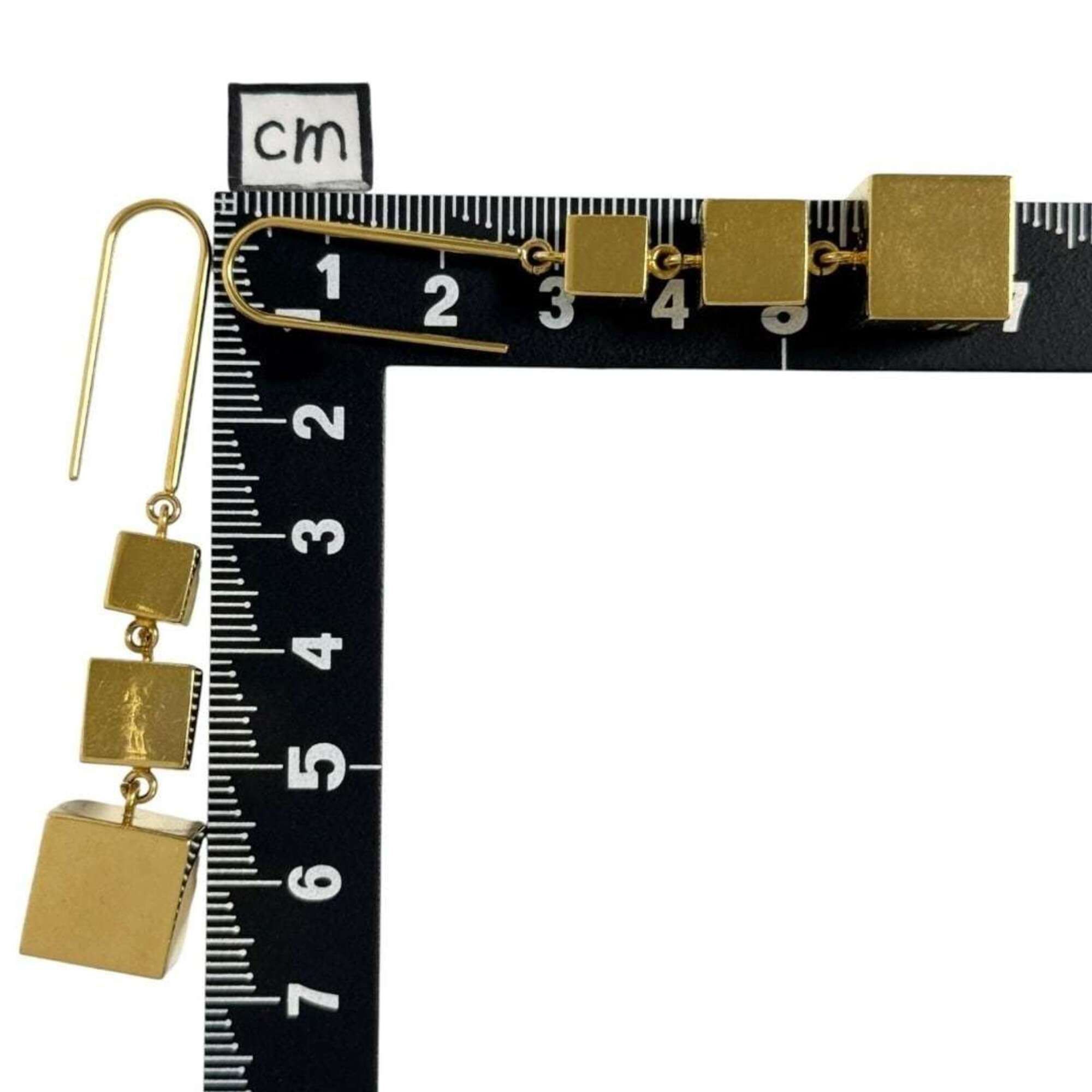 Celine Celine Women's Hook Drop Earrings Cube Square Phoebe Size ONE SIZE - 9 Thumbnail