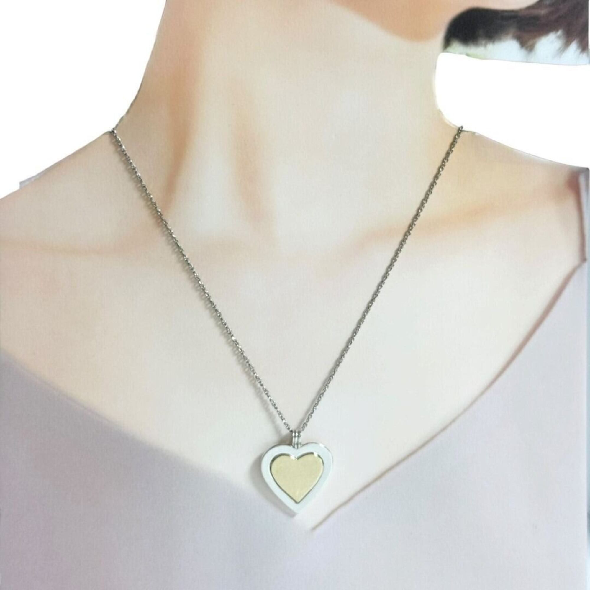 Tiffany & Co. Tiffany & Co. pendant necklace, heart design, gold, with aftermarket metal chain. Size ONE SIZE - 10 Thumbnail