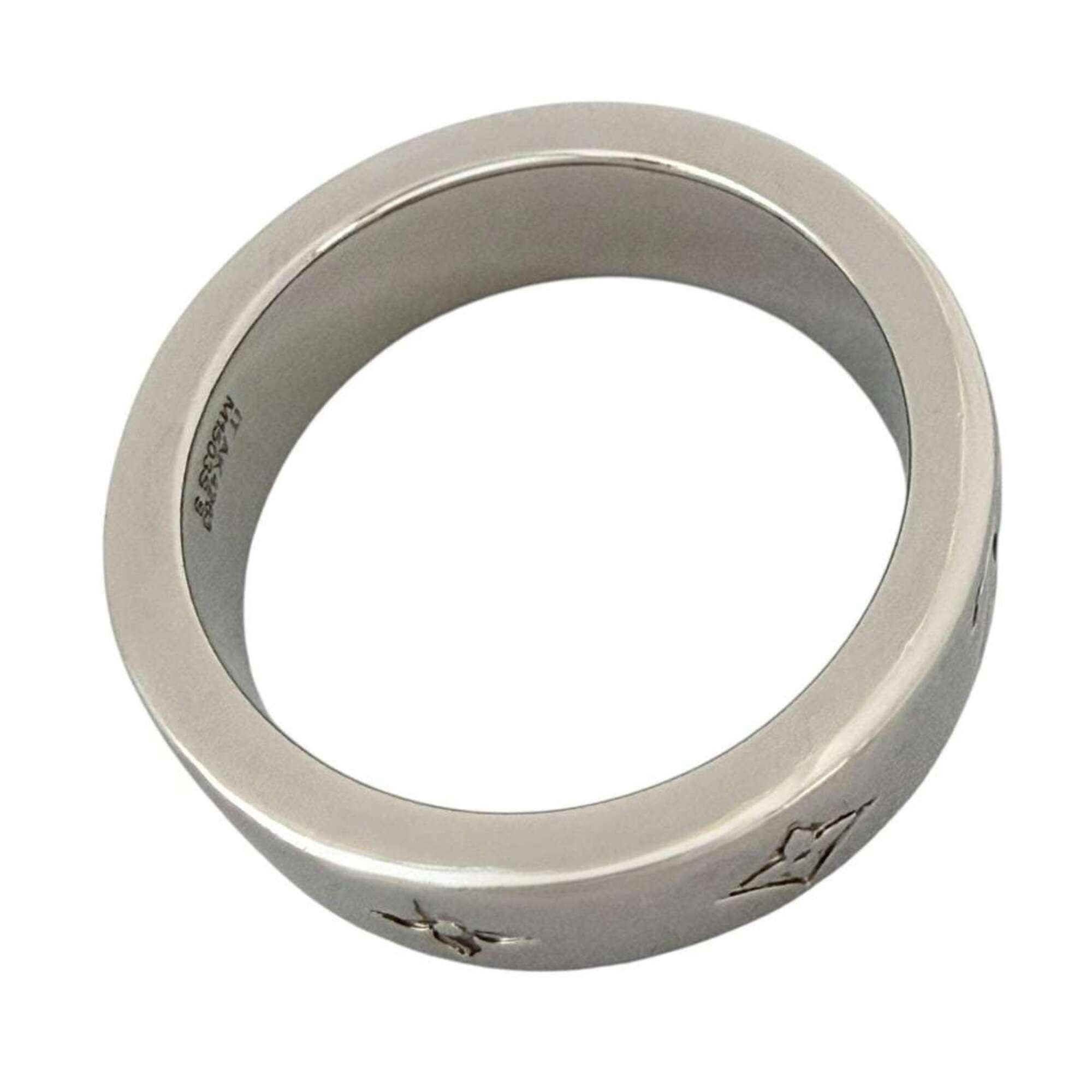 Louis Vuitton Louis Vuitton Men's Mosaic Thin Ring, Size 17 (S), Silver Size ONE SIZE - 6 Thumbnail