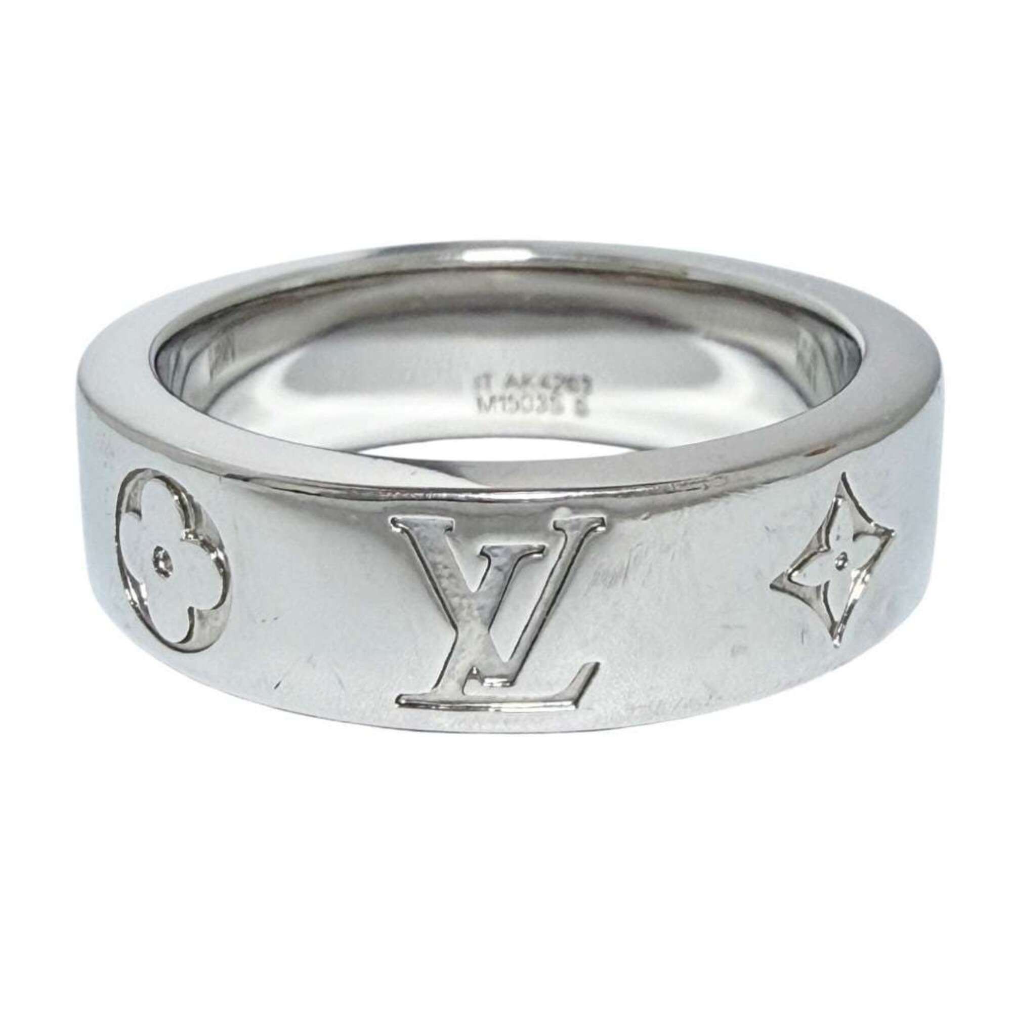 Louis Vuitton Louis Vuitton Men's Mosaic Thin Ring, Size 17 (S), Silver Size ONE SIZE - 4 Thumbnail