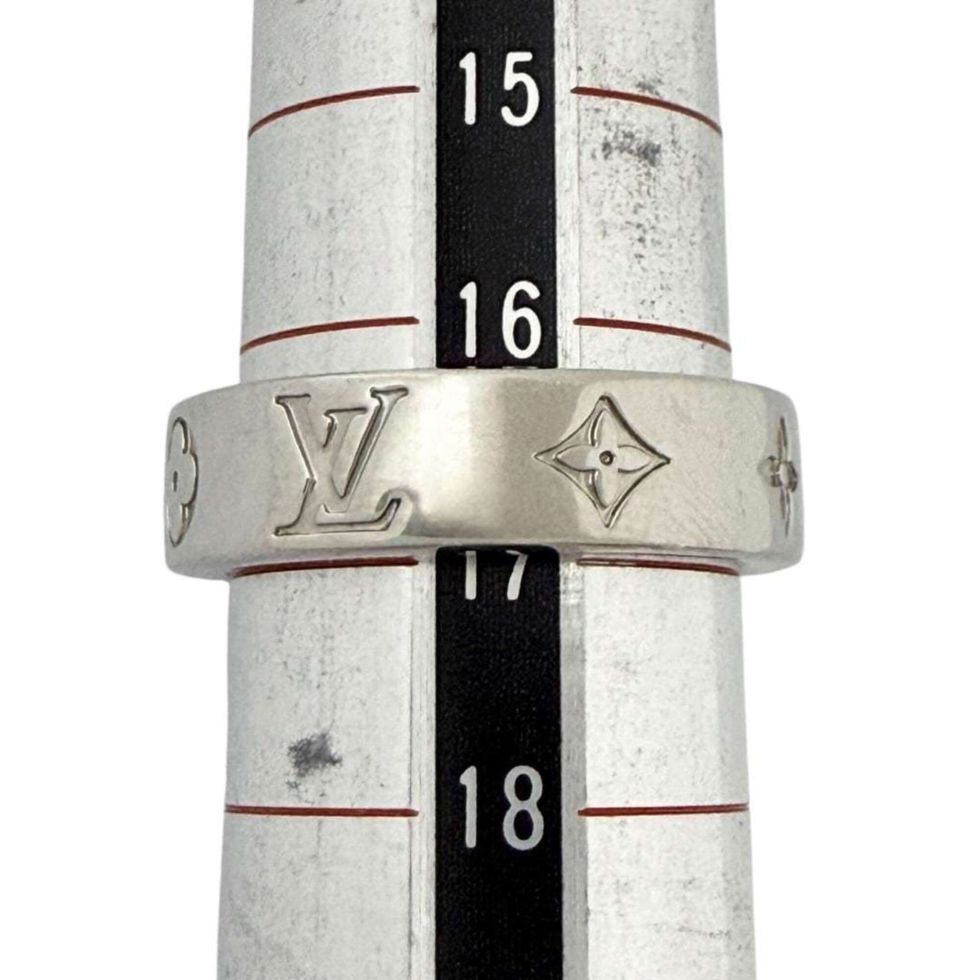Louis Vuitton Louis Vuitton Men's Mosaic Thin Ring, Size 17 (S), Silver Size ONE SIZE - 9 Thumbnail