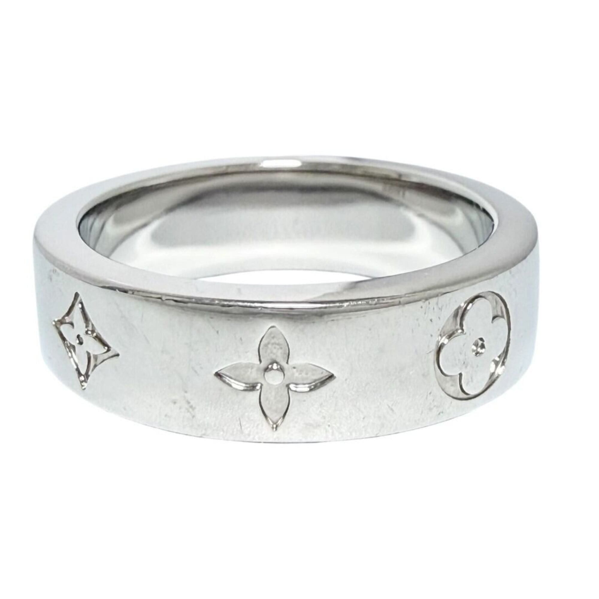 Louis Vuitton Louis Vuitton Men's Mosaic Thin Ring, Size 17 (S), Silver Size ONE SIZE - 3 Thumbnail