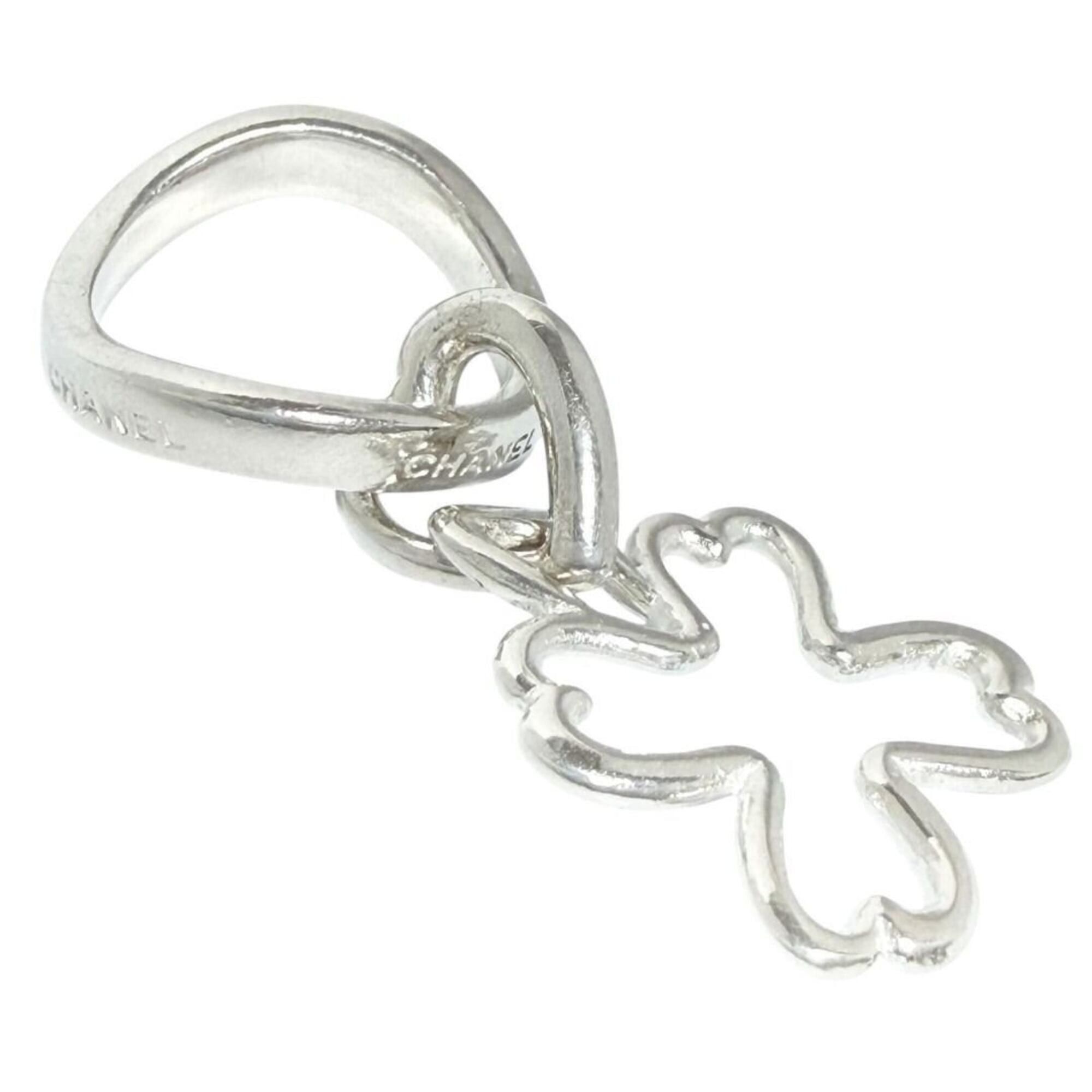 Chanel Chanel Women's Clover Heart Ring, Size 7, Sterling Silver (925) Size ONE SIZE - 2 Thumbnail