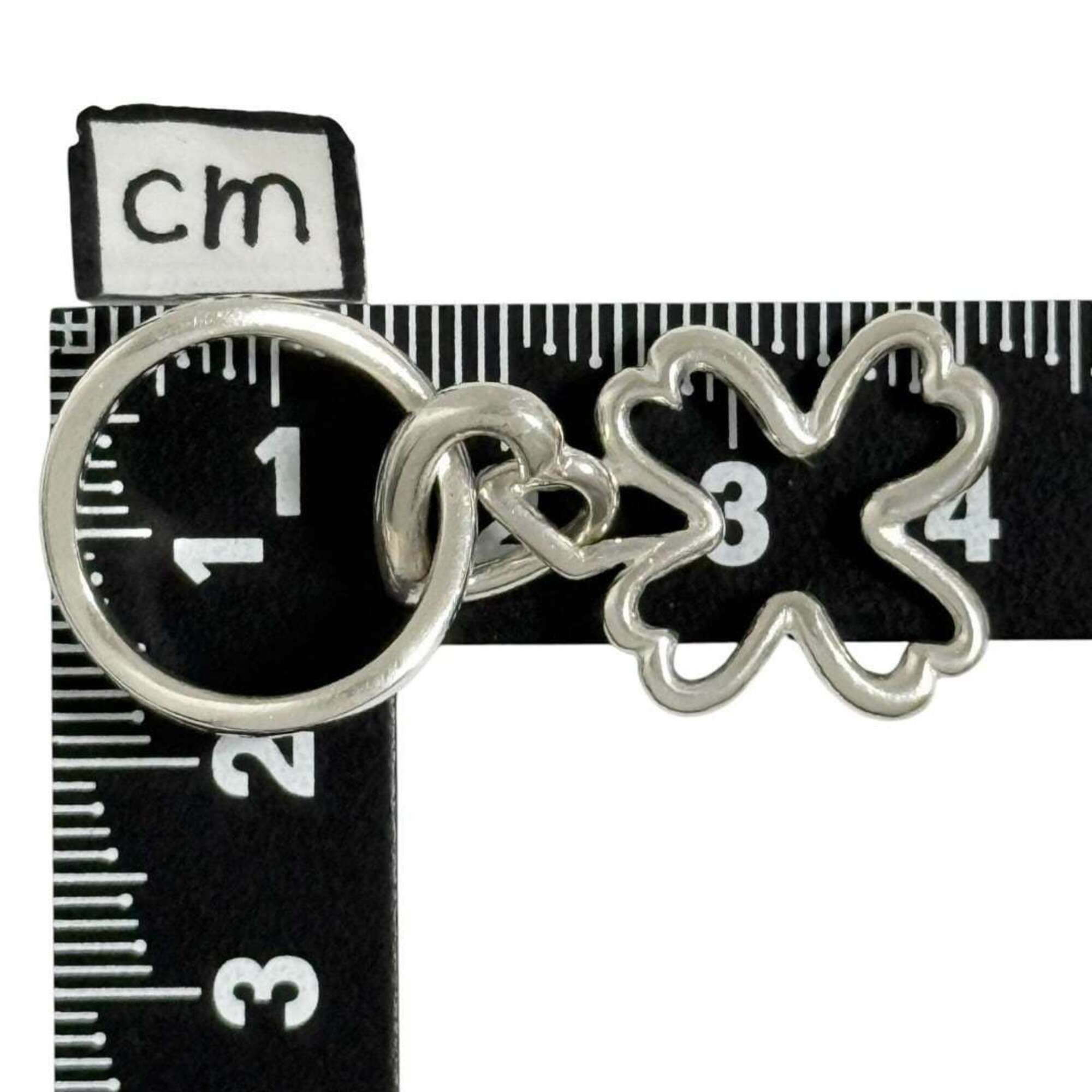 Chanel Chanel Women's Clover Heart Ring, Size 7, Sterling Silver (925) Size ONE SIZE - 8 Thumbnail