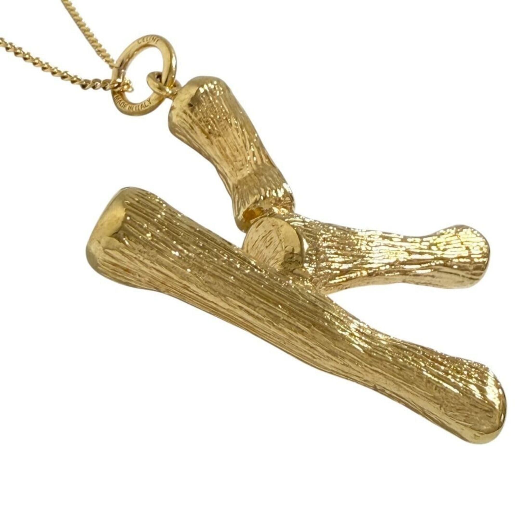 Celine Celine Alphabet Charm Pendant Necklace, Initial K, Large Size Size ONE SIZE - 5 Thumbnail