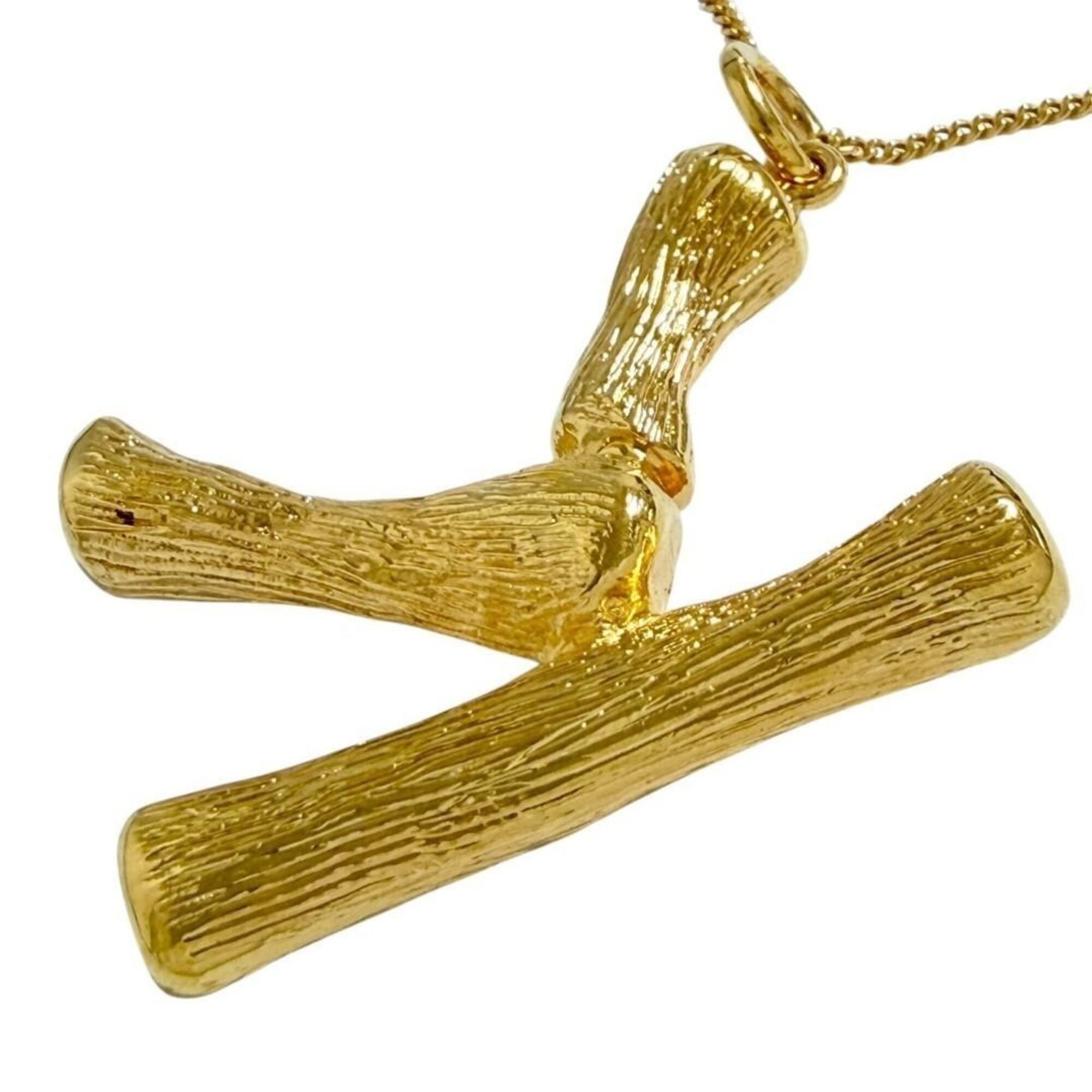 Celine Celine Alphabet Charm Pendant Necklace, Initial K, Large Size Size ONE SIZE - 3 Thumbnail