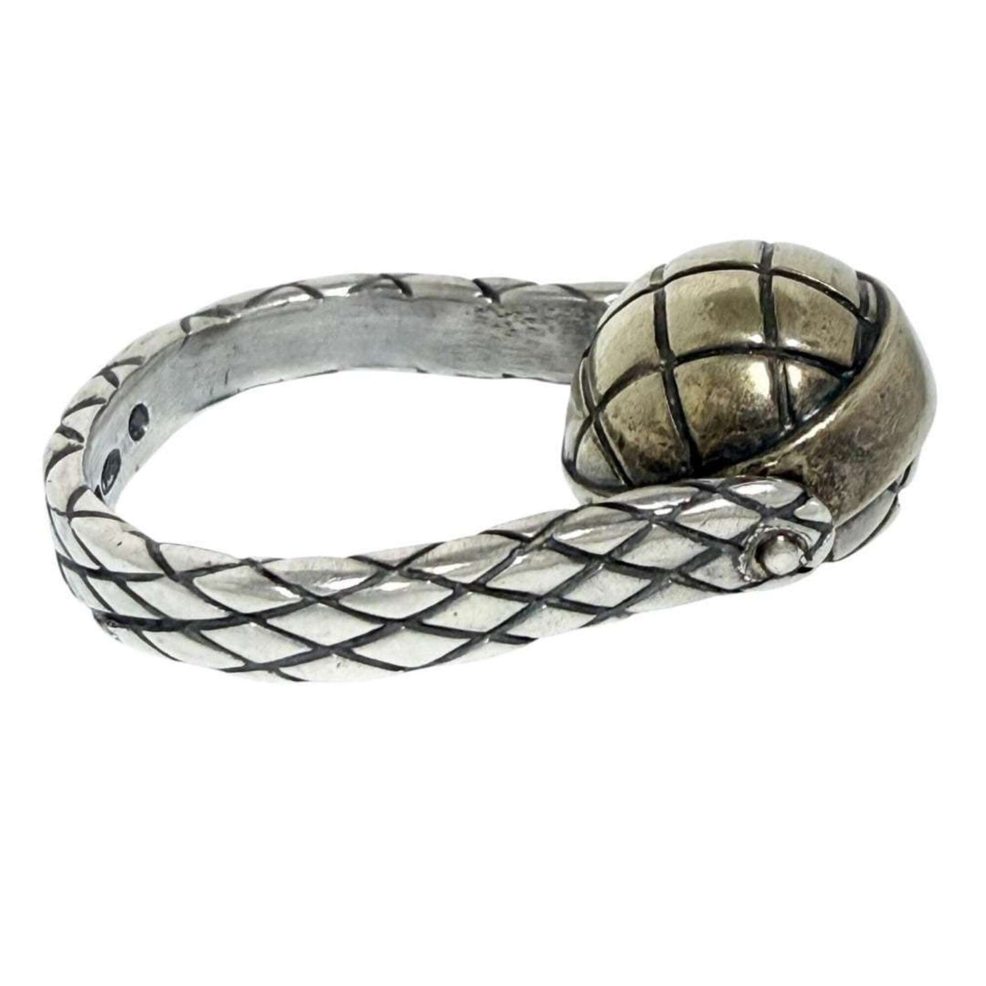 Bottega Veneta Bottega Veneta Men's Intrecciato Ball Ring, Size 20, Silver Size ONE SIZE - 6 Thumbnail